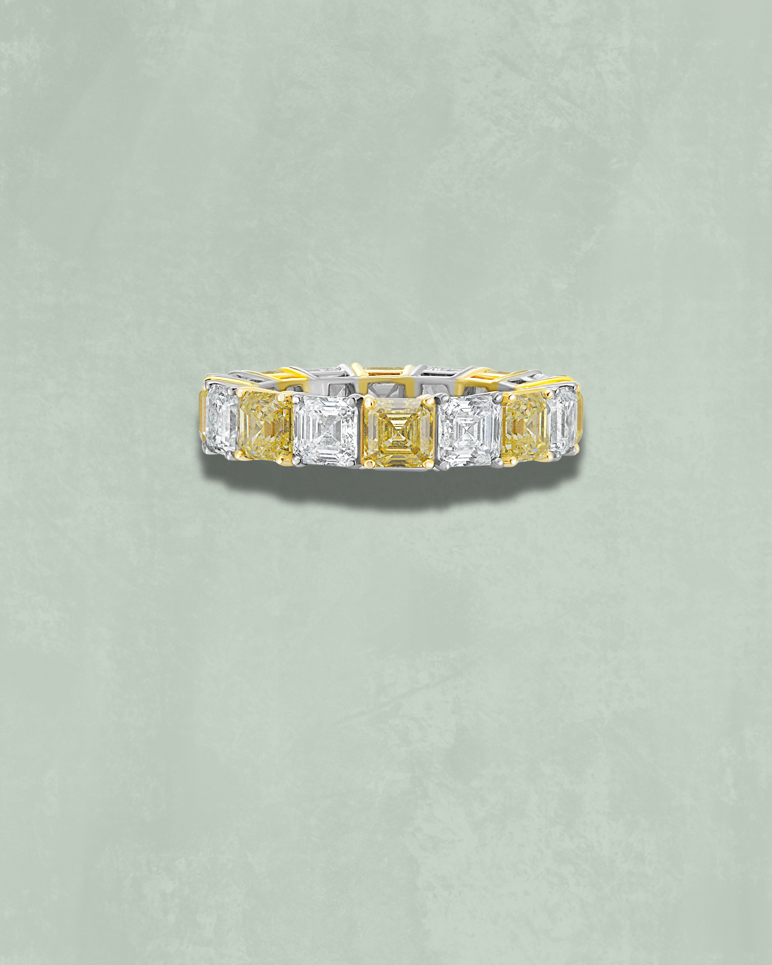 Alternating Asscher Eternity Band