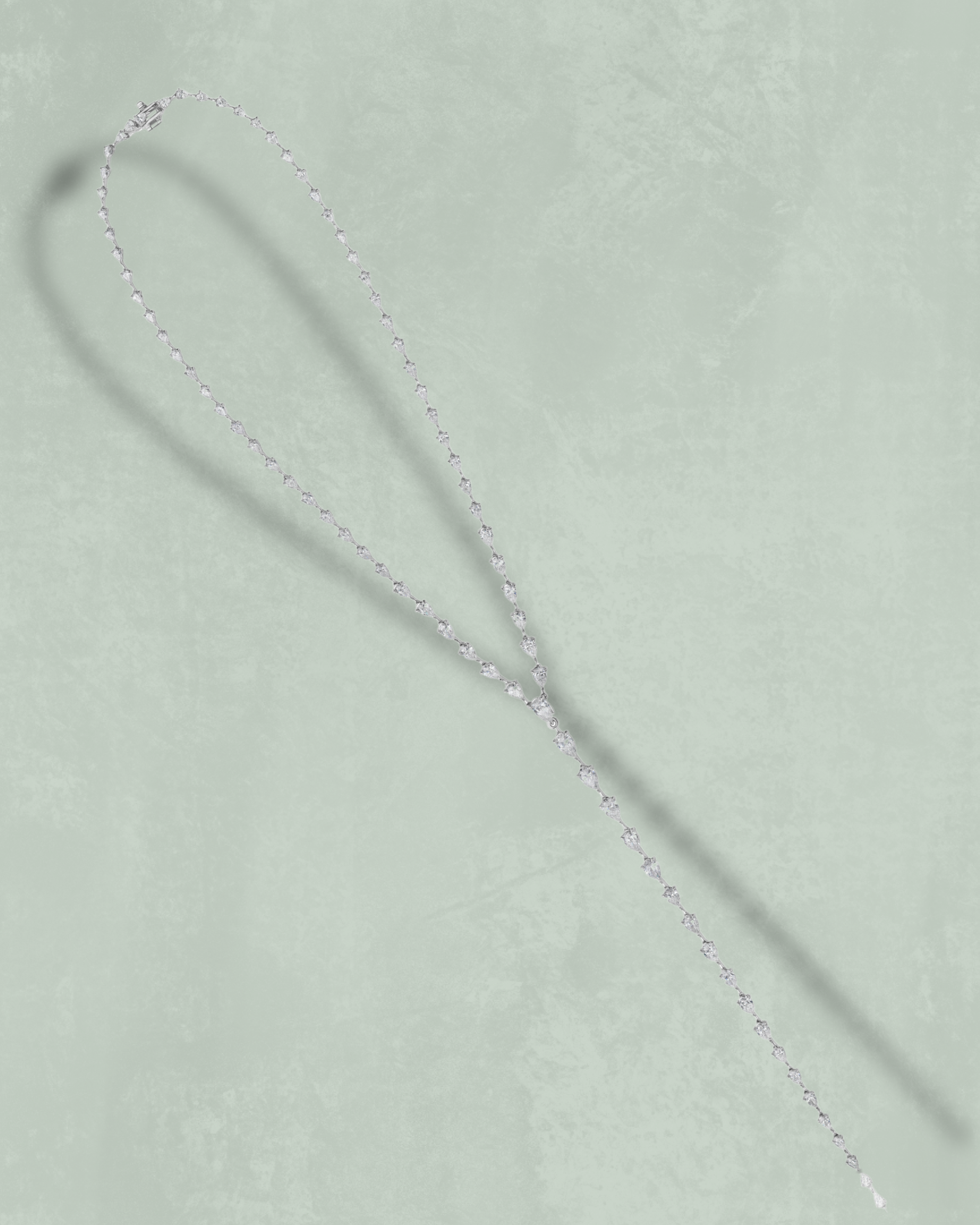 Pear Diamond Lariat