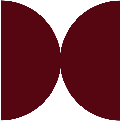 Geometric drawing of an outline square with sections divided by vertical, horizontal, and diagonal lines.