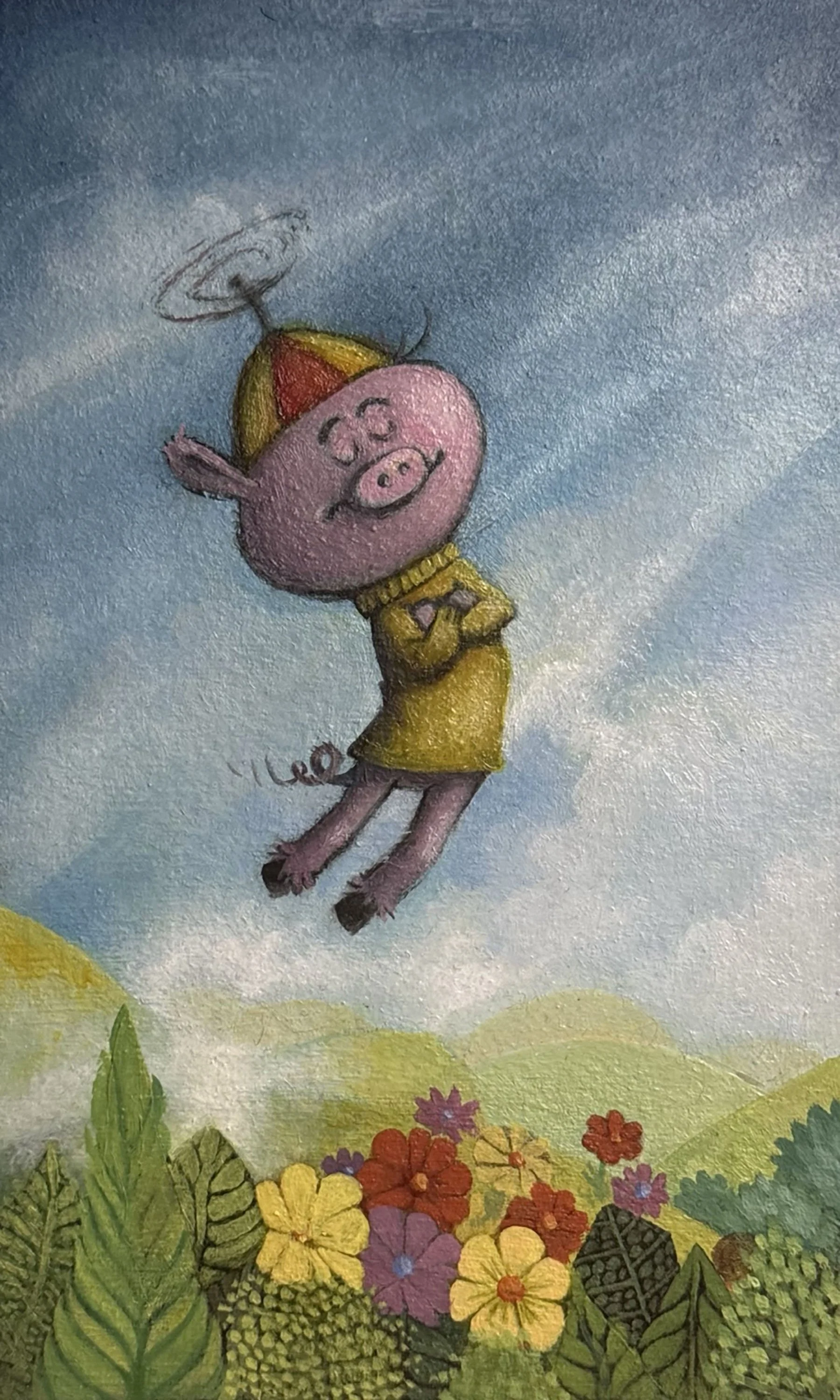 "When Pigs Fly" Giclee Art Print of Oil Painting by Amy Lunden, Signed and Numbered
