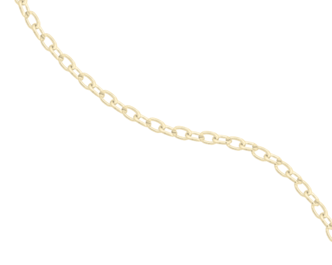 Close-up of a gold chain.