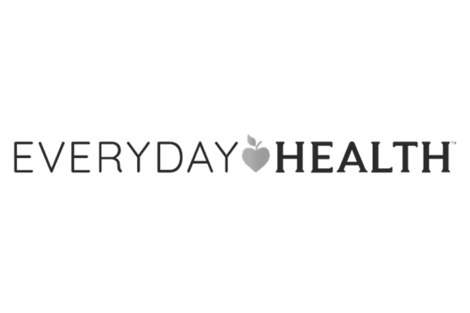 Text reading 'Everyday Health' with a apple icon replacing the letter 'A' in 'Health'.