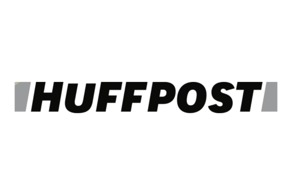 HuffPost logo with black and grey text on a white background.