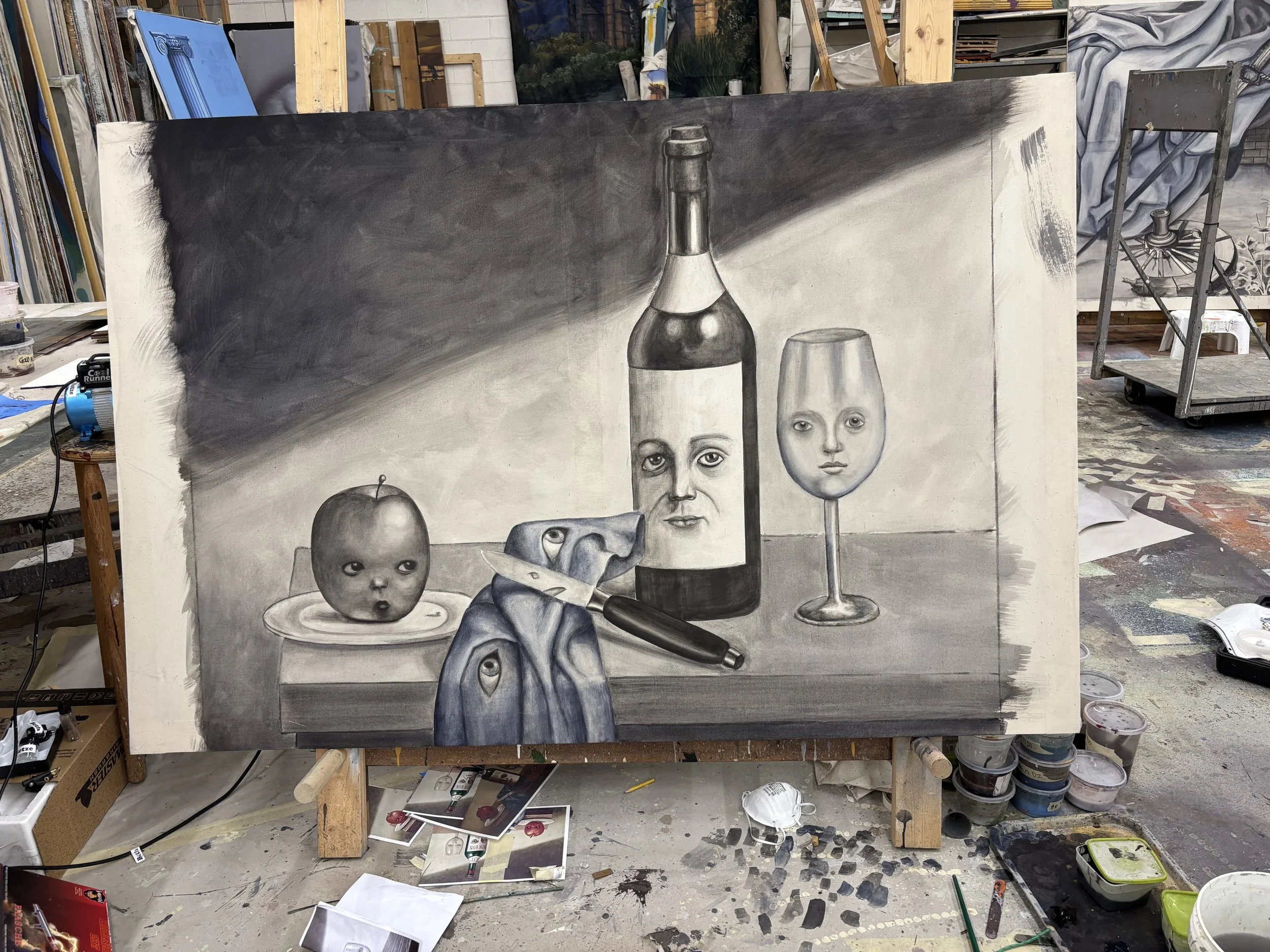 Bistre Technique with old masters study