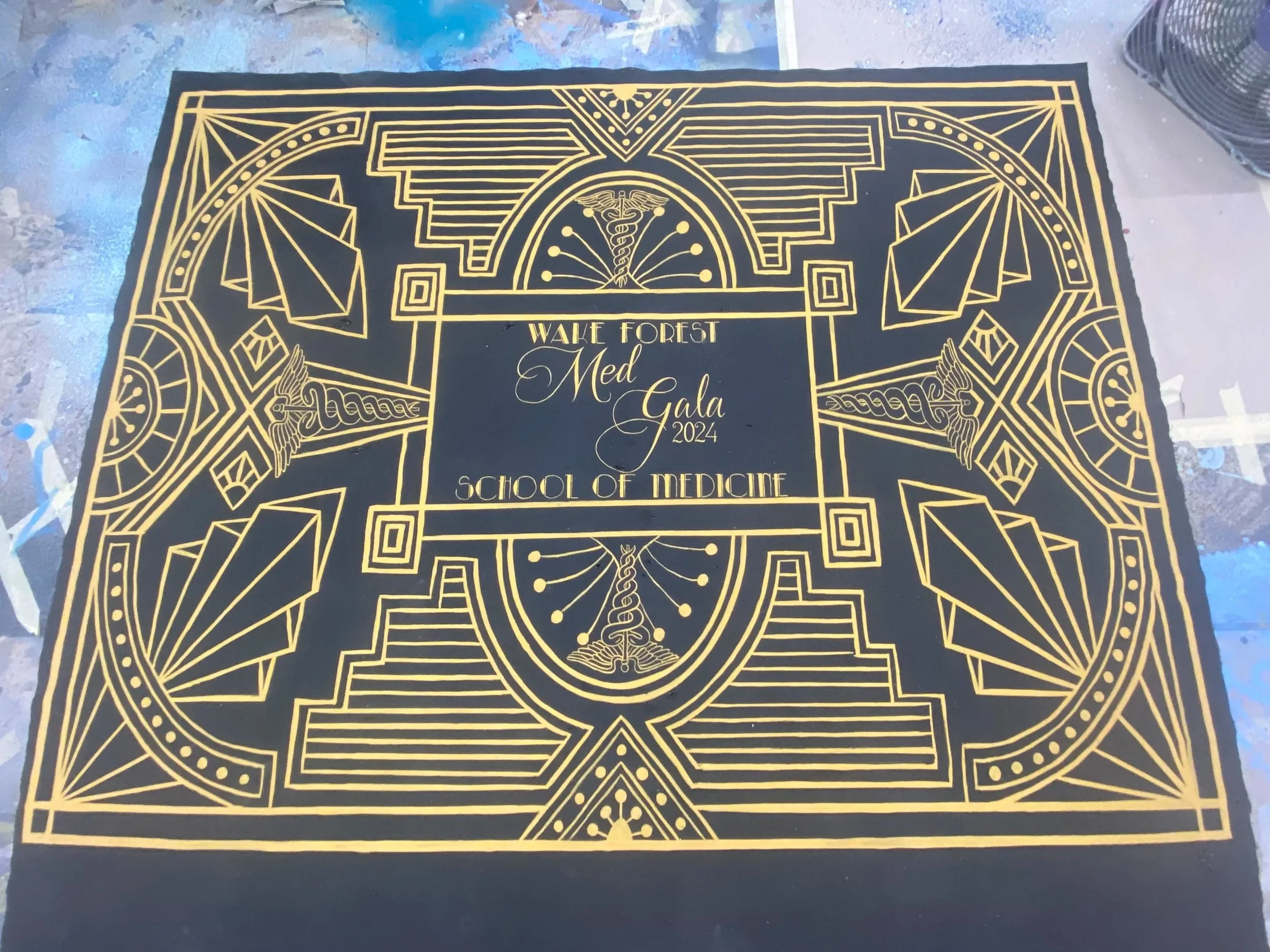 Photo Booth backdrop, 8'x6', Off Broadway on Muslin