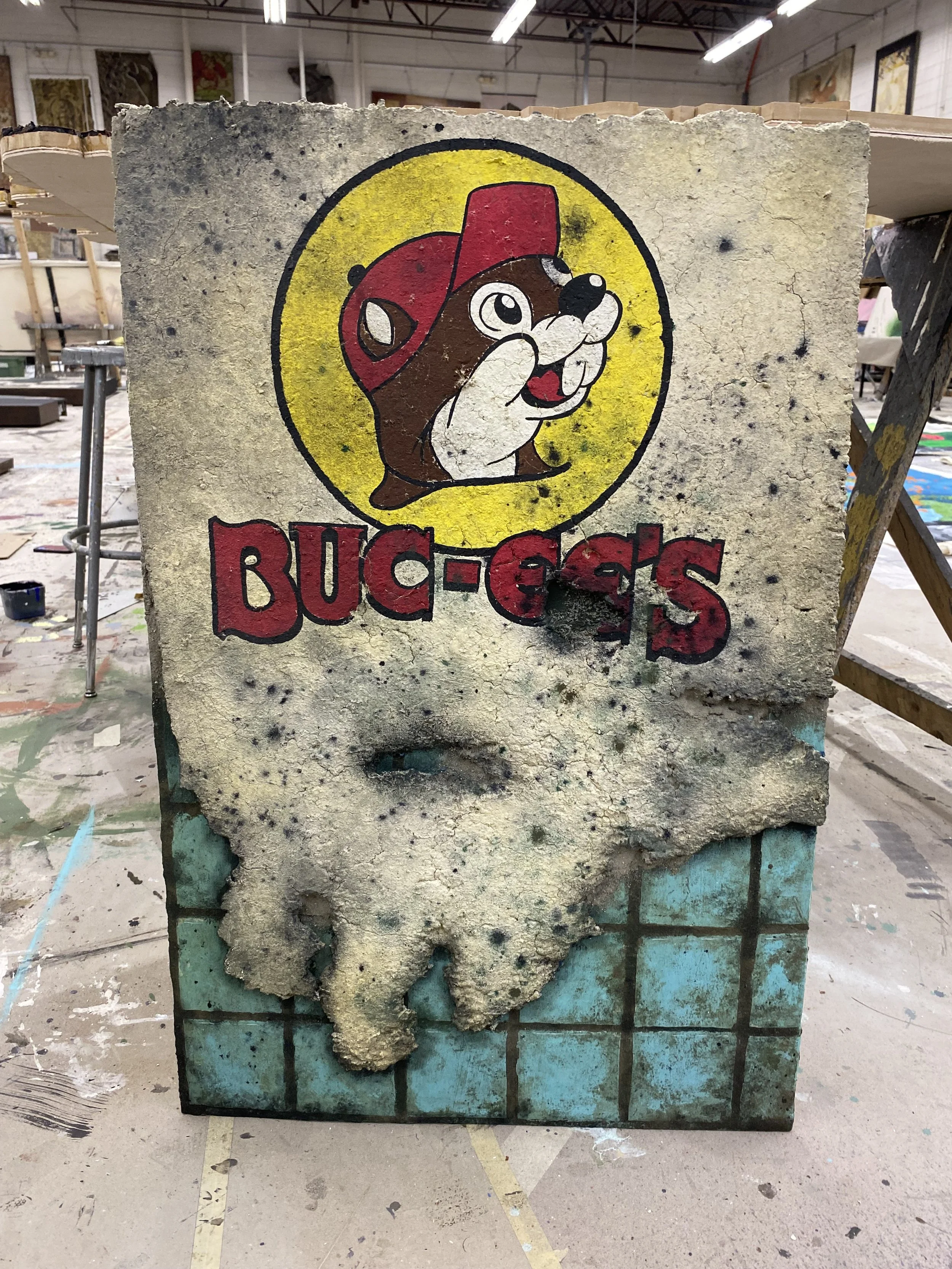 Textured sign and substrate study