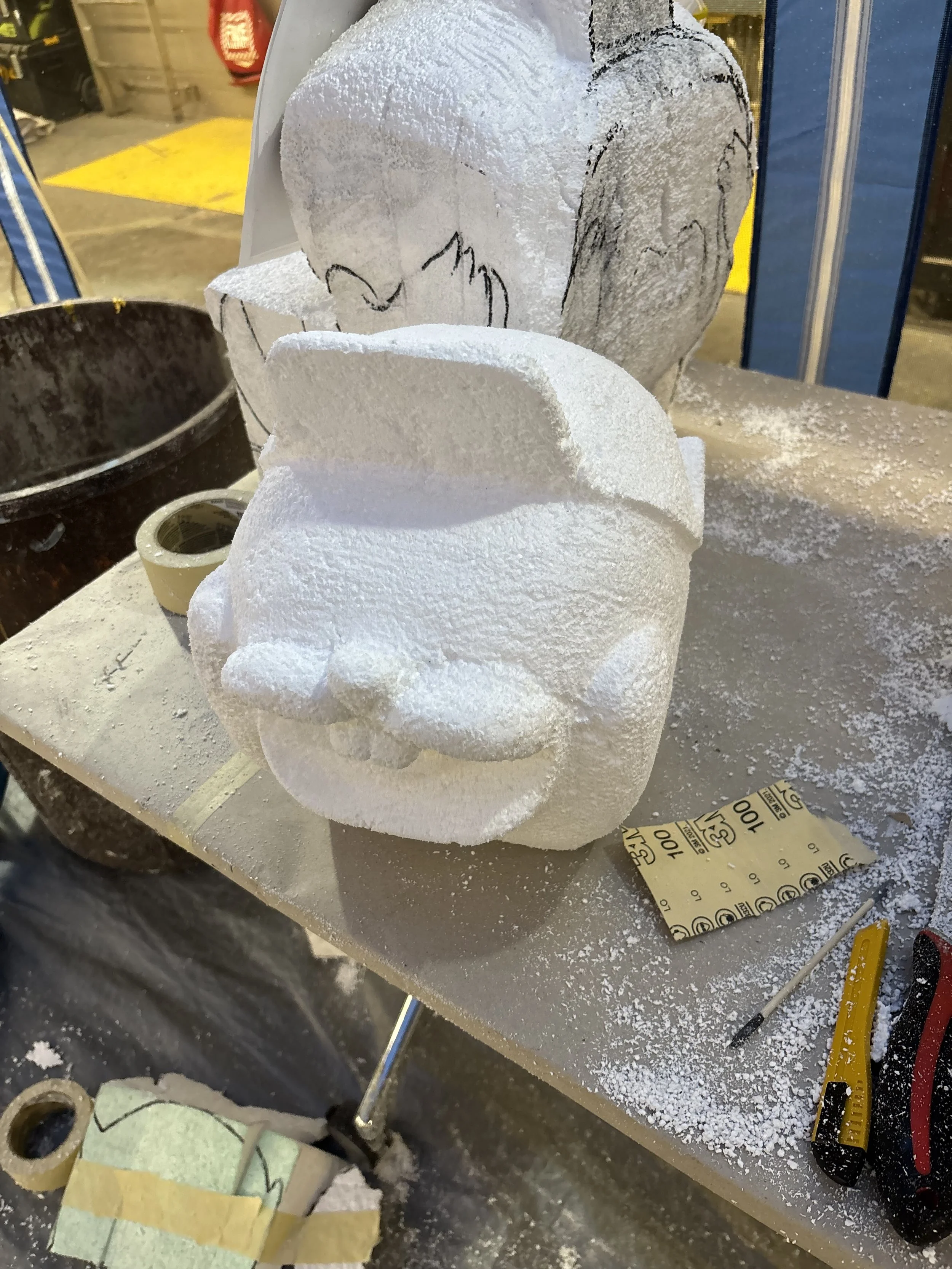 Finishing in progress