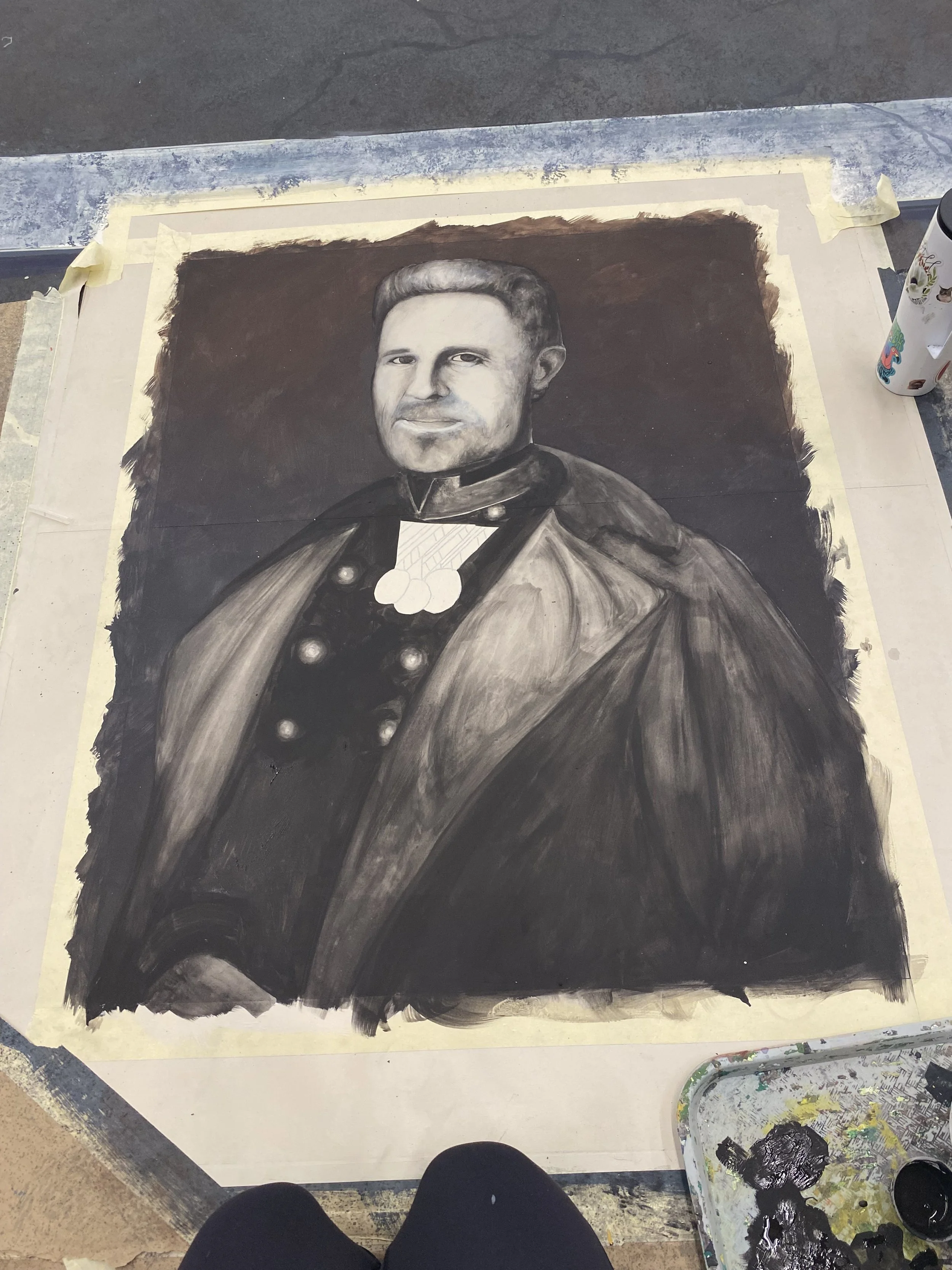 Portrait done in Bistre Technique