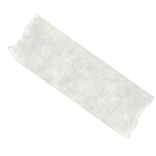 A close-up view of a crumpled piece of gray tape on a black background.