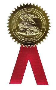 Gold seal with an eagle and shield emblem at the top, red ribbon hanging below.