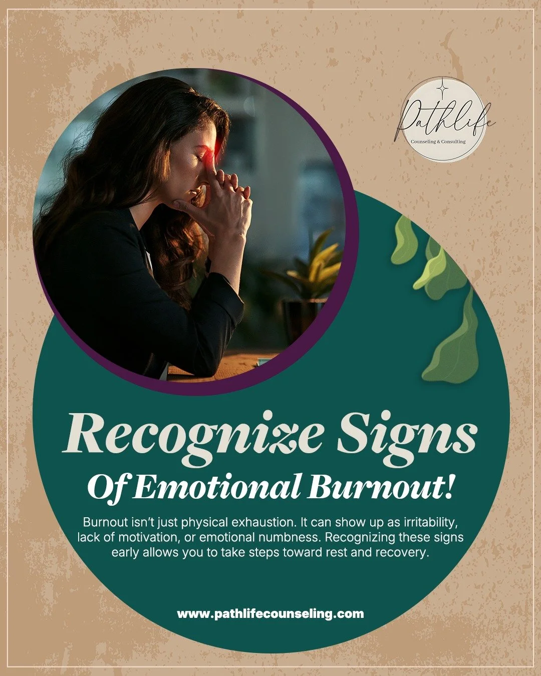 Burnout doesn&rsquo;t always look like collapse, sometimes it looks like silence 💔 
Losing motivation, feeling detached, or constantly irritated? 
These are signs your mind needs care, not pressure. 
Pause. Breathe. Reset your energy 🌸 
You deserve