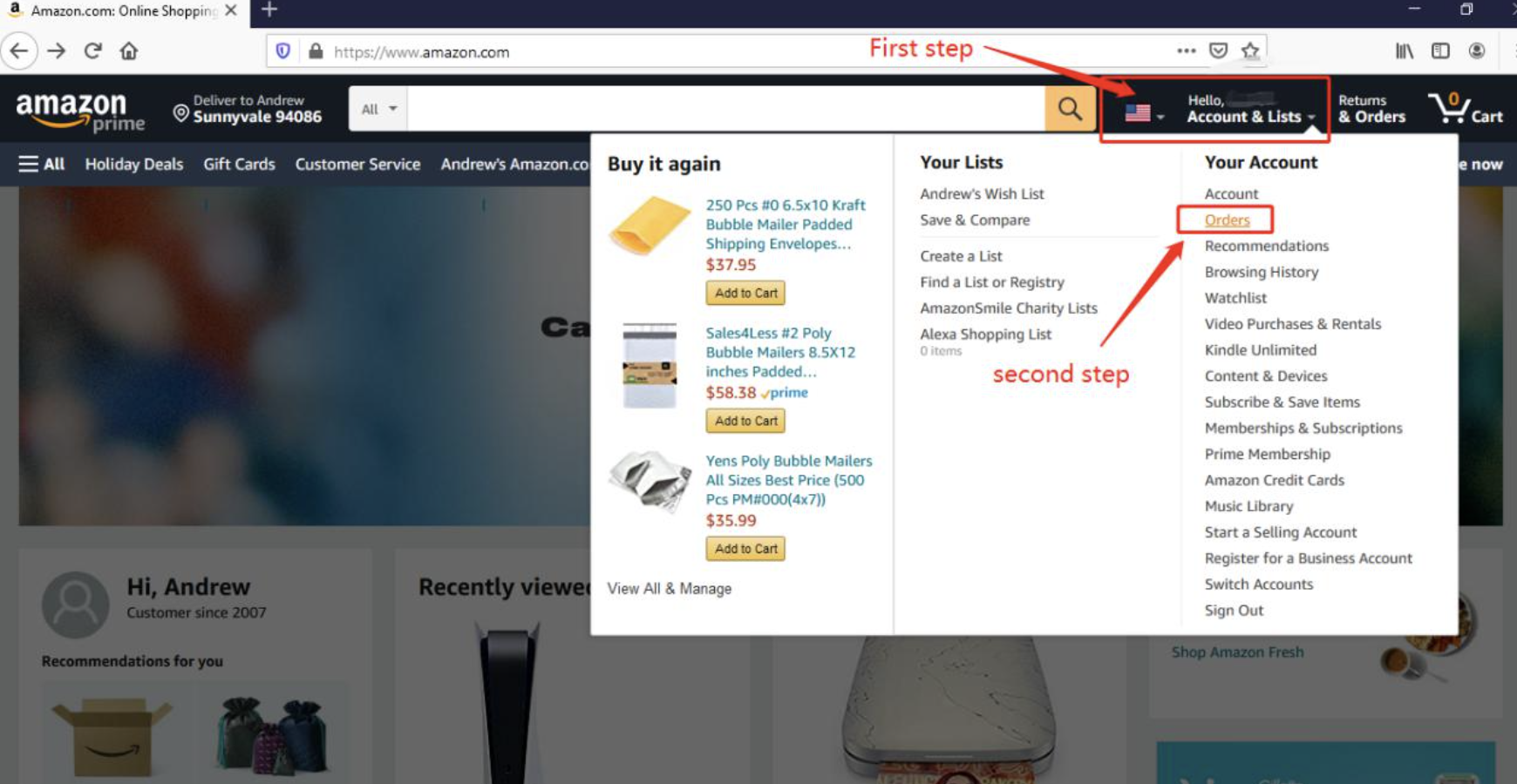 Amazon Order Number Dashboard