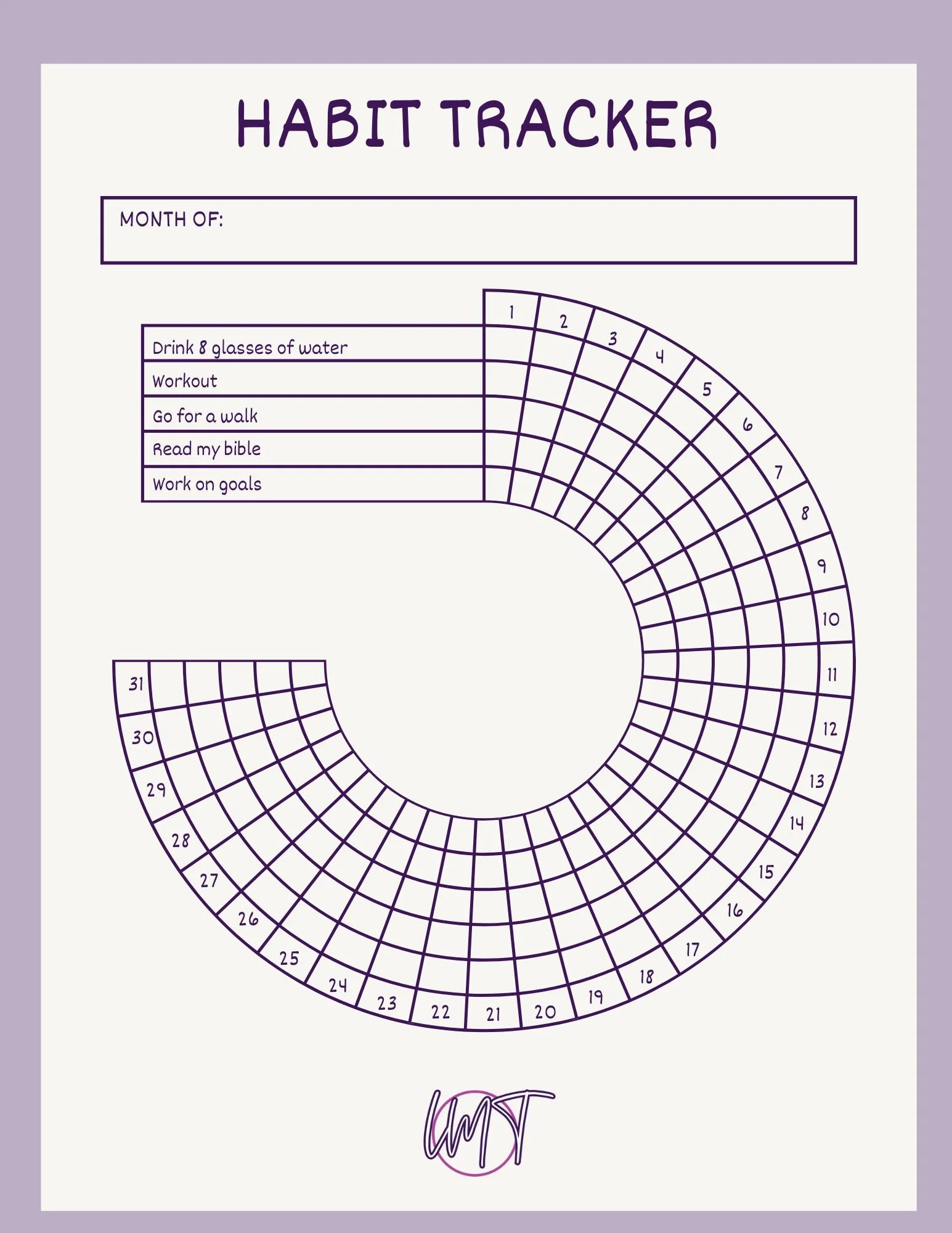 Habit Tracker - Digital Download