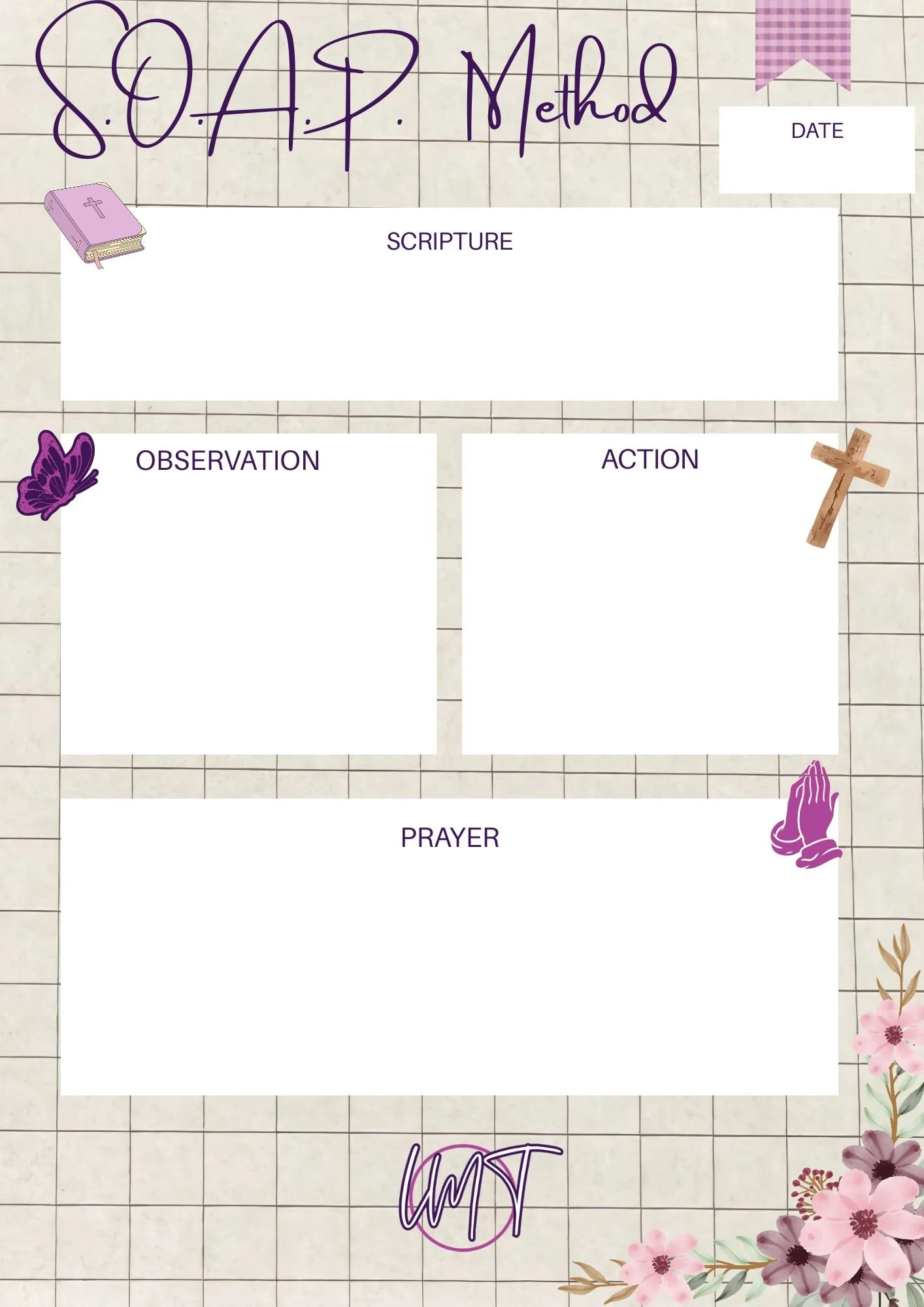 Daily SOAP Bible Study Method - Digital Download