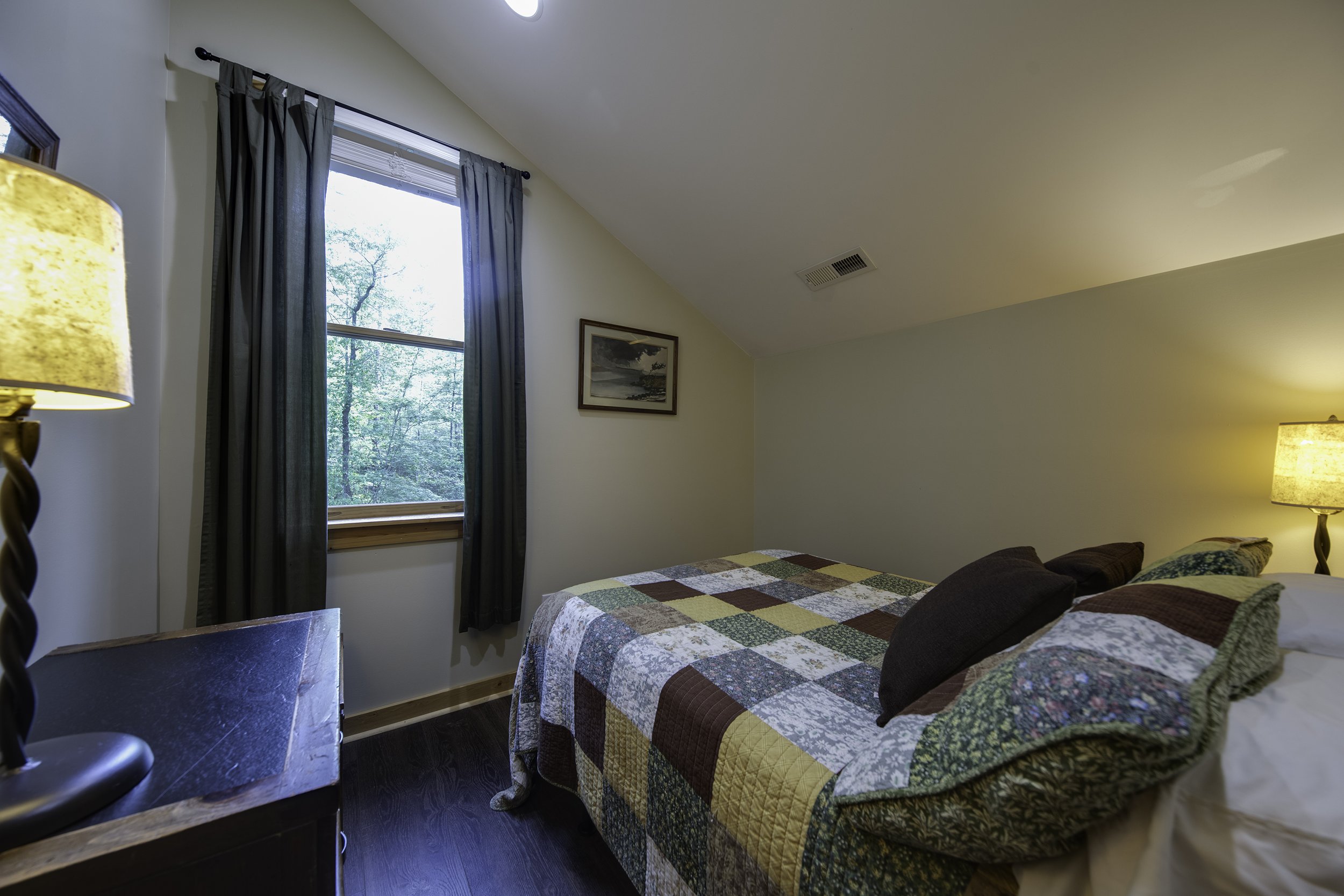 Smallest bedroom, no closet space, full sized bed