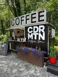CDR MTN Coffee is a coffee bar next to the Moonshine Distillery.