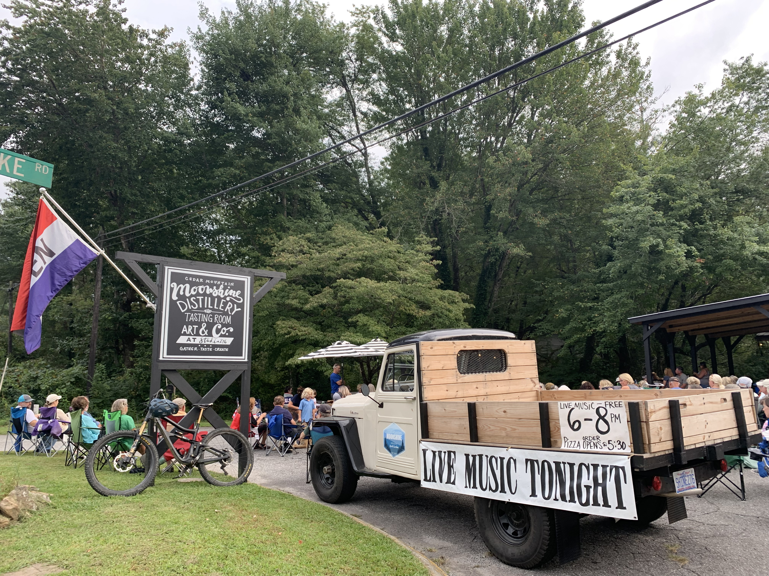Cedar Mountain Moonshine Distillery has live music every Friday evening from Memorial Day through Labor Day