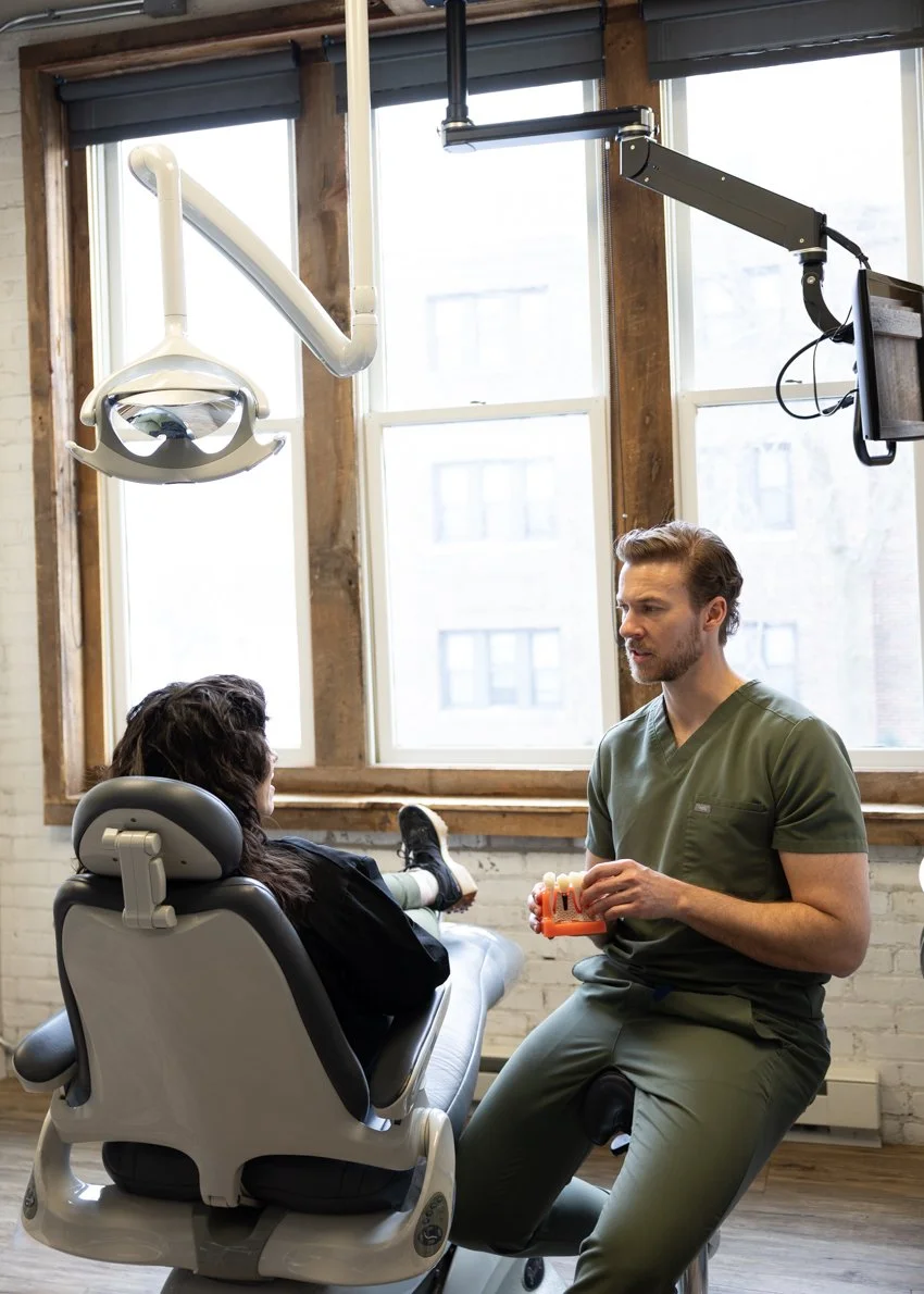 dentist with patient