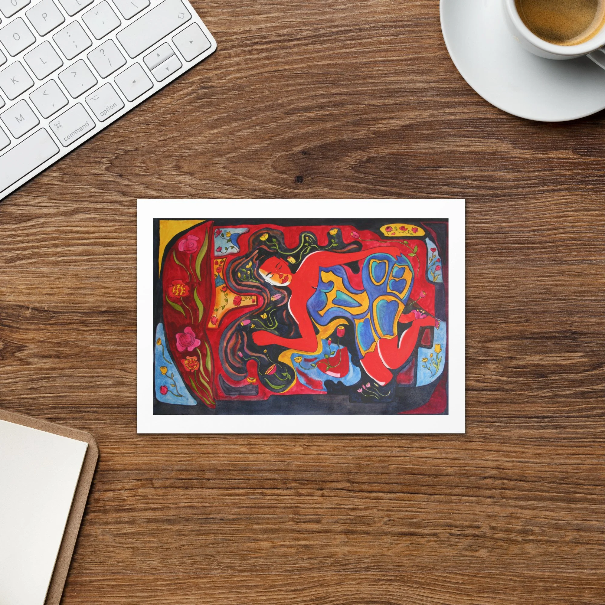 Woman In a Dream - Greeting card
