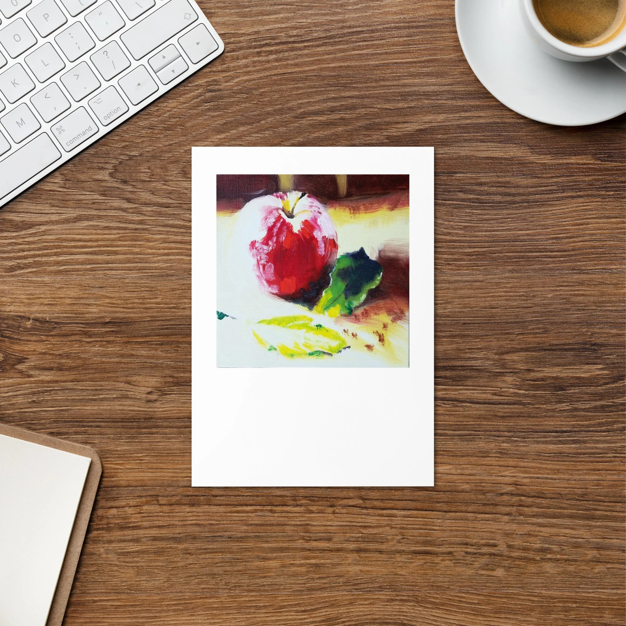 Sunlit Apple | Square - Greeting card
