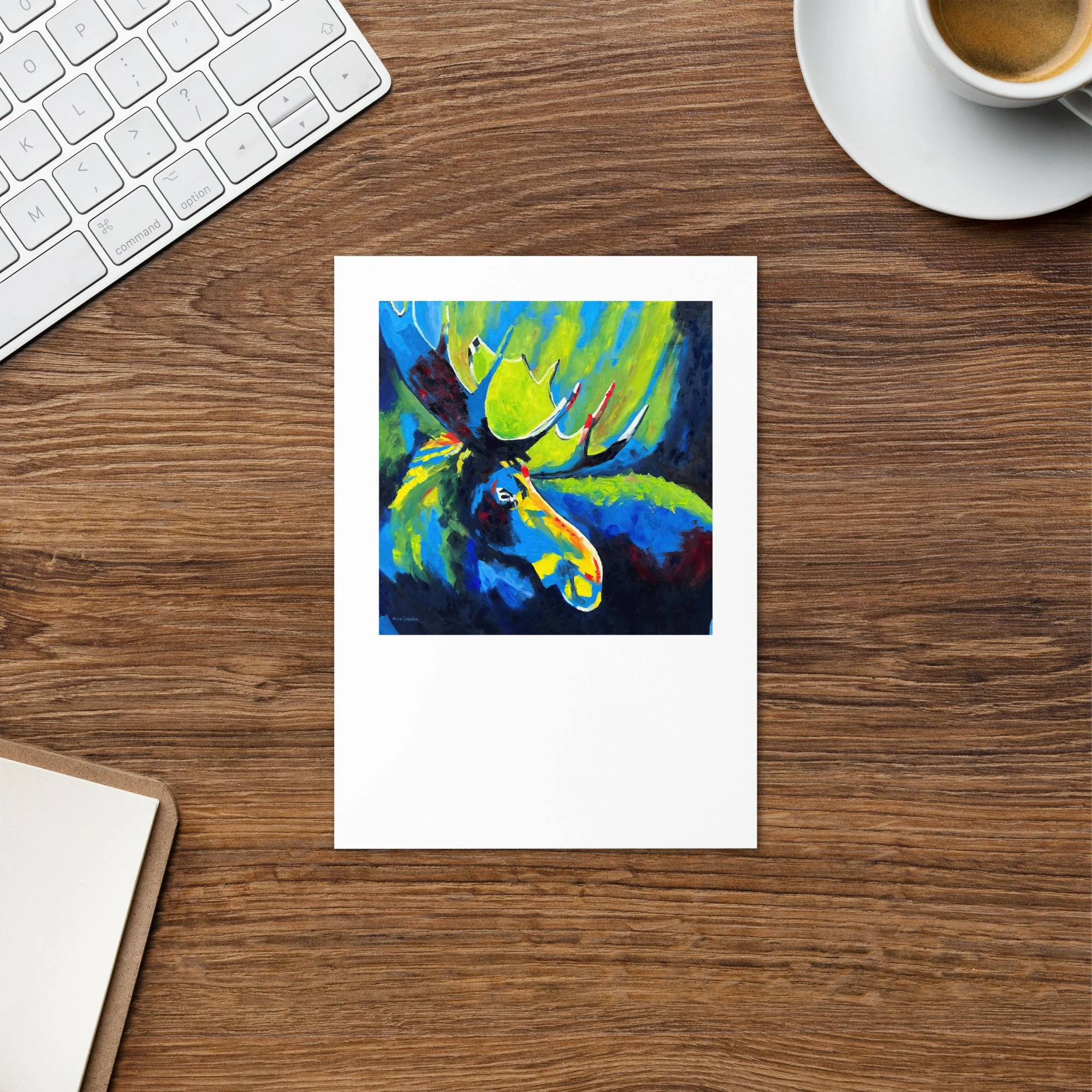 Bold Bull Moose - Greeting Card