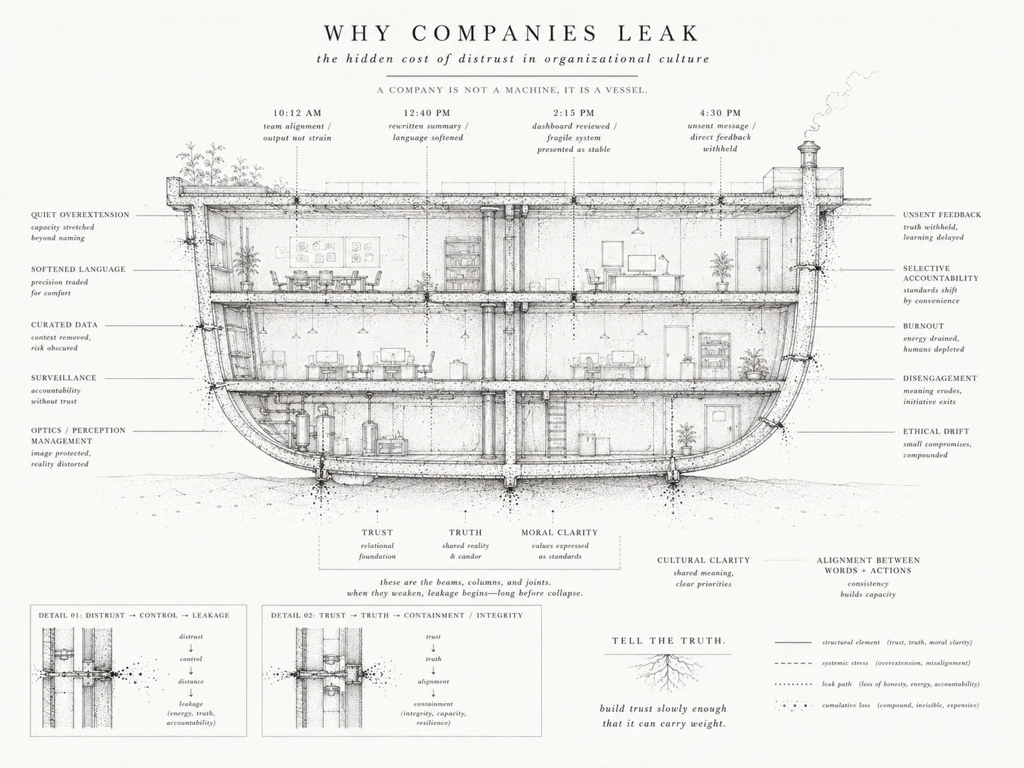 Why Companies Leak: The Hidden Cost of Distrust in Organizational Culture