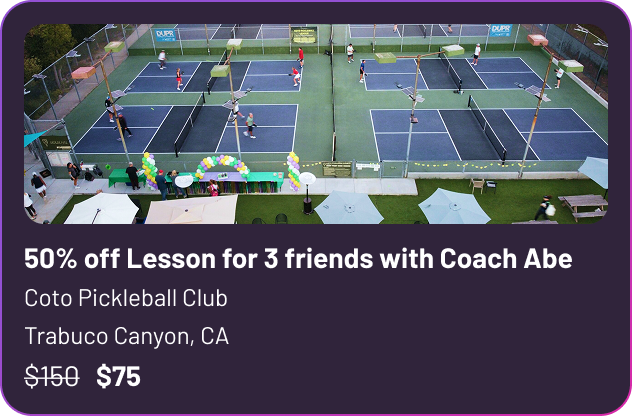Coto Pickleball Club Card