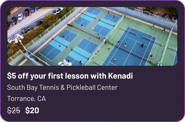 South Bay Tennis & Pickleball Offer
