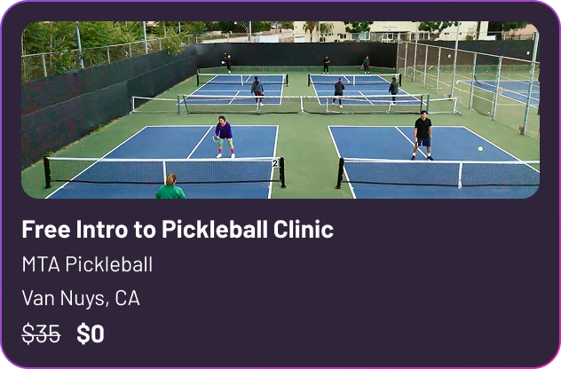 MTA Pickleball Offer