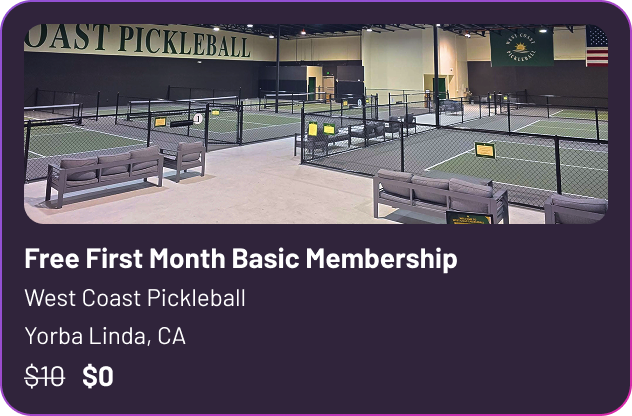 West Coast Pickleball Offer