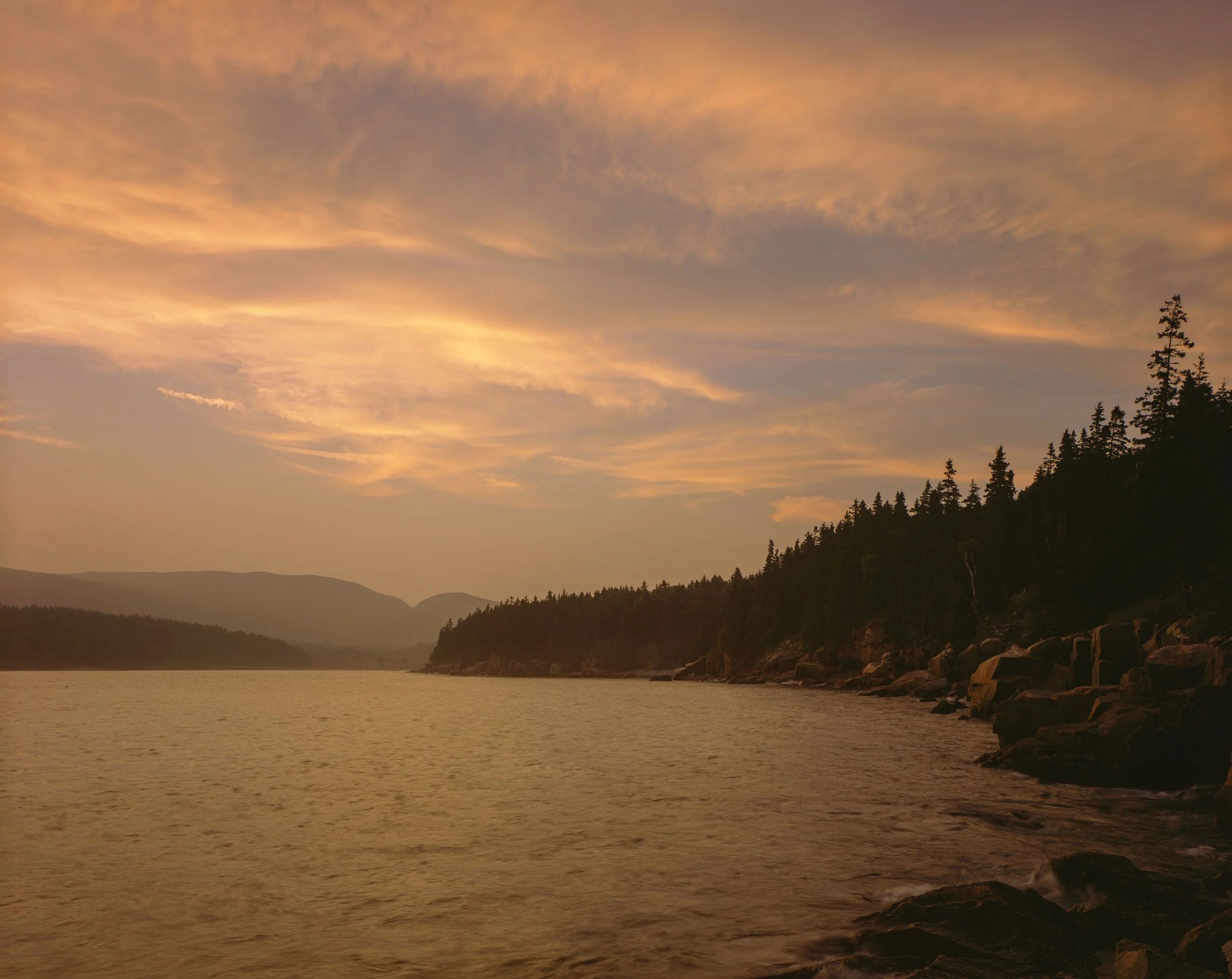 Otter-Cove-Sunset-with-Cadillac-and-Door-Mountains,-scan-2-2014.jpg