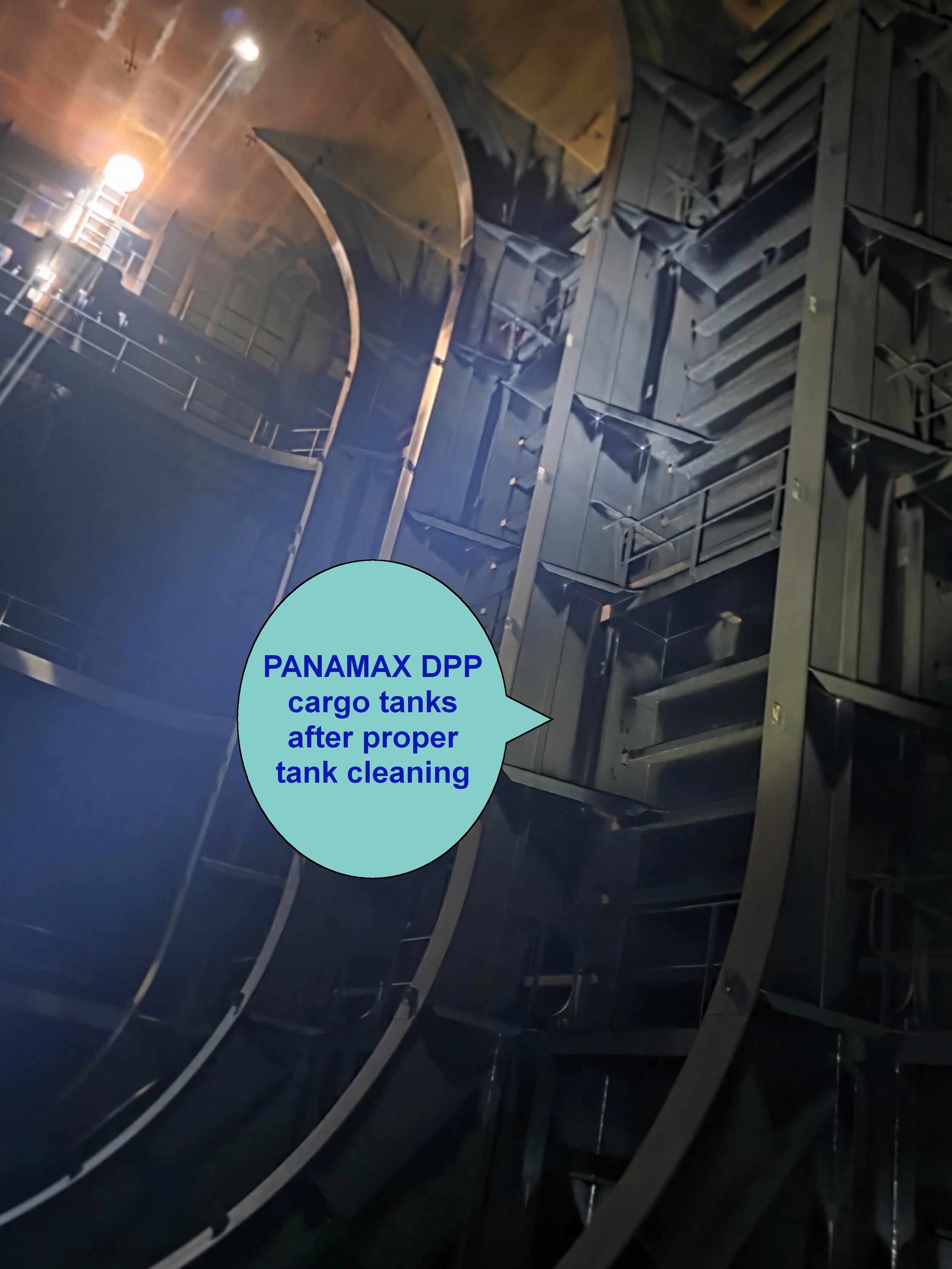  'PANAMAX DPP cargo tanks after proper tank cleaning'.