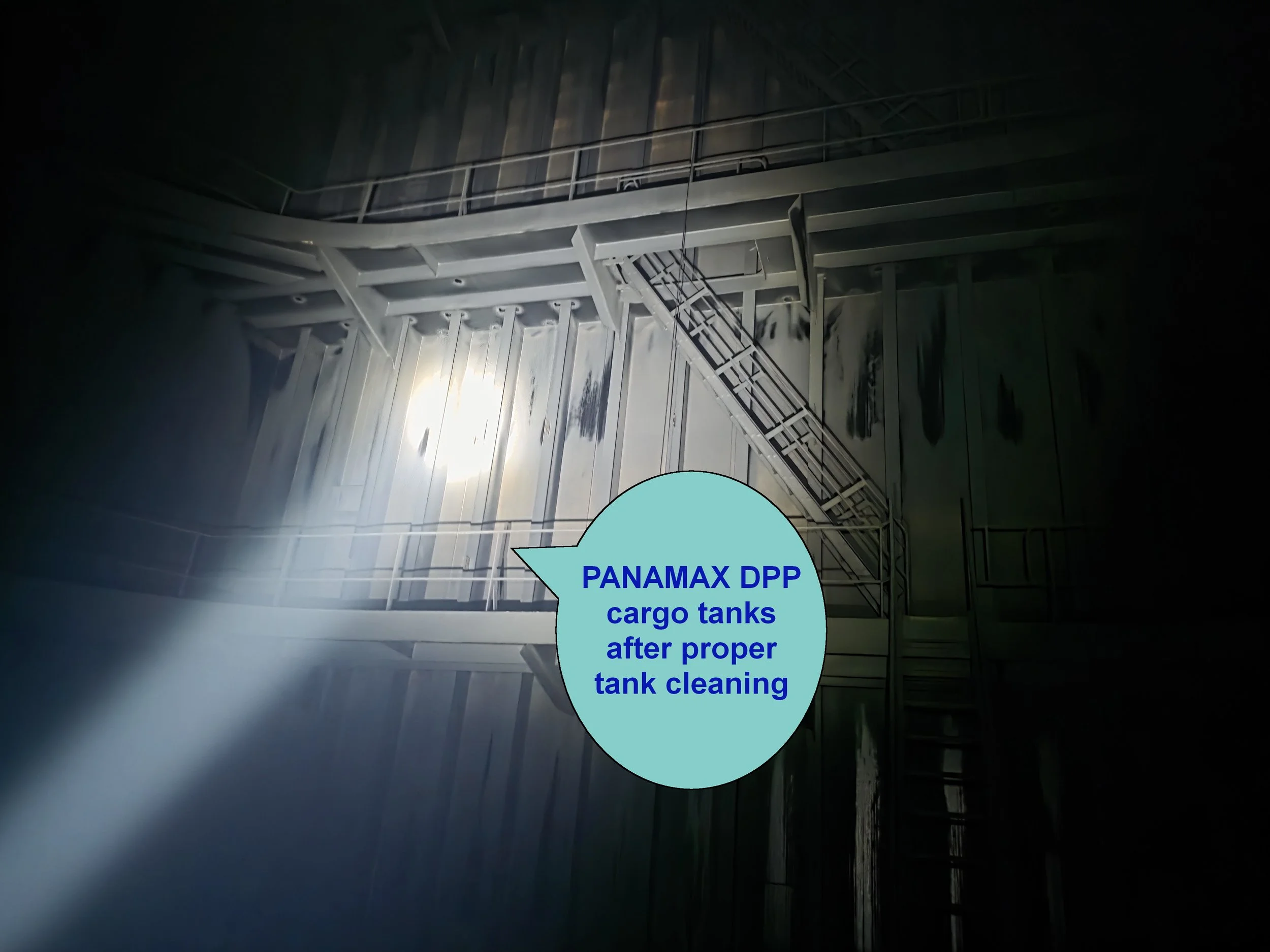 panamax tanker tank cleaning after DPP prior dry docking