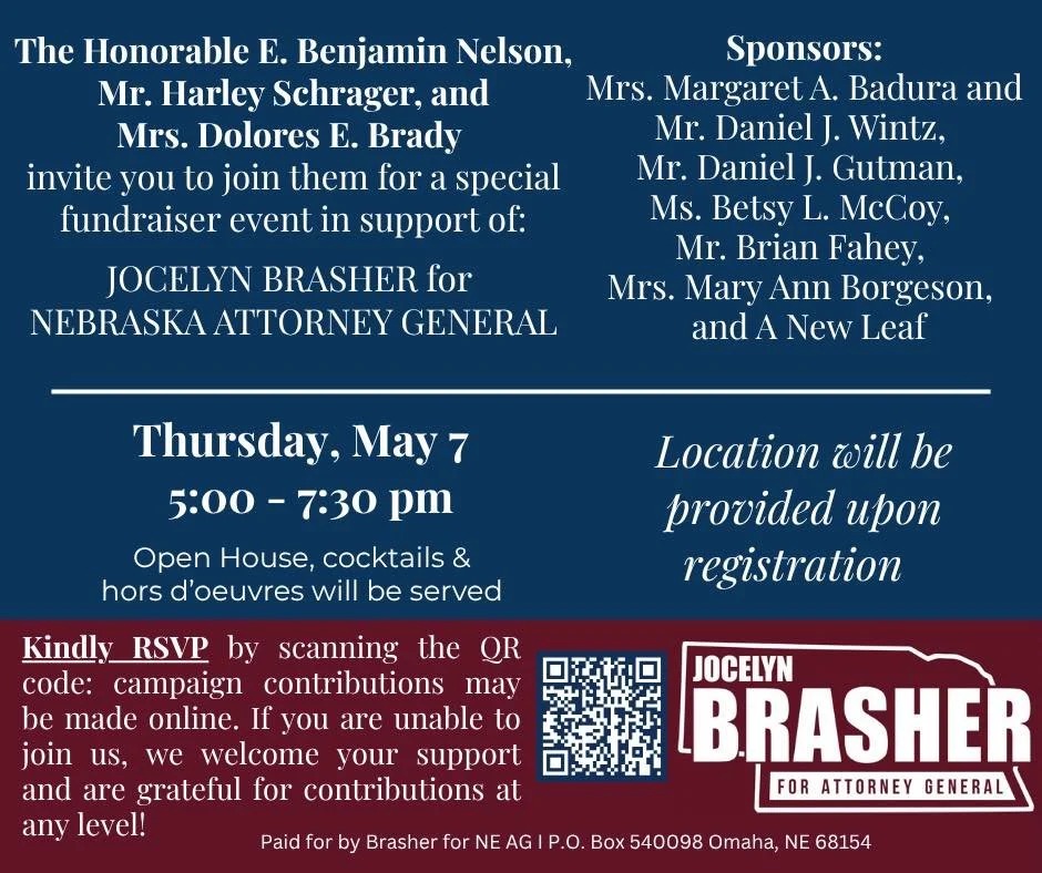 Special Fundraiser in Support of Jocelyn Brasher for Nebraska Attorney General