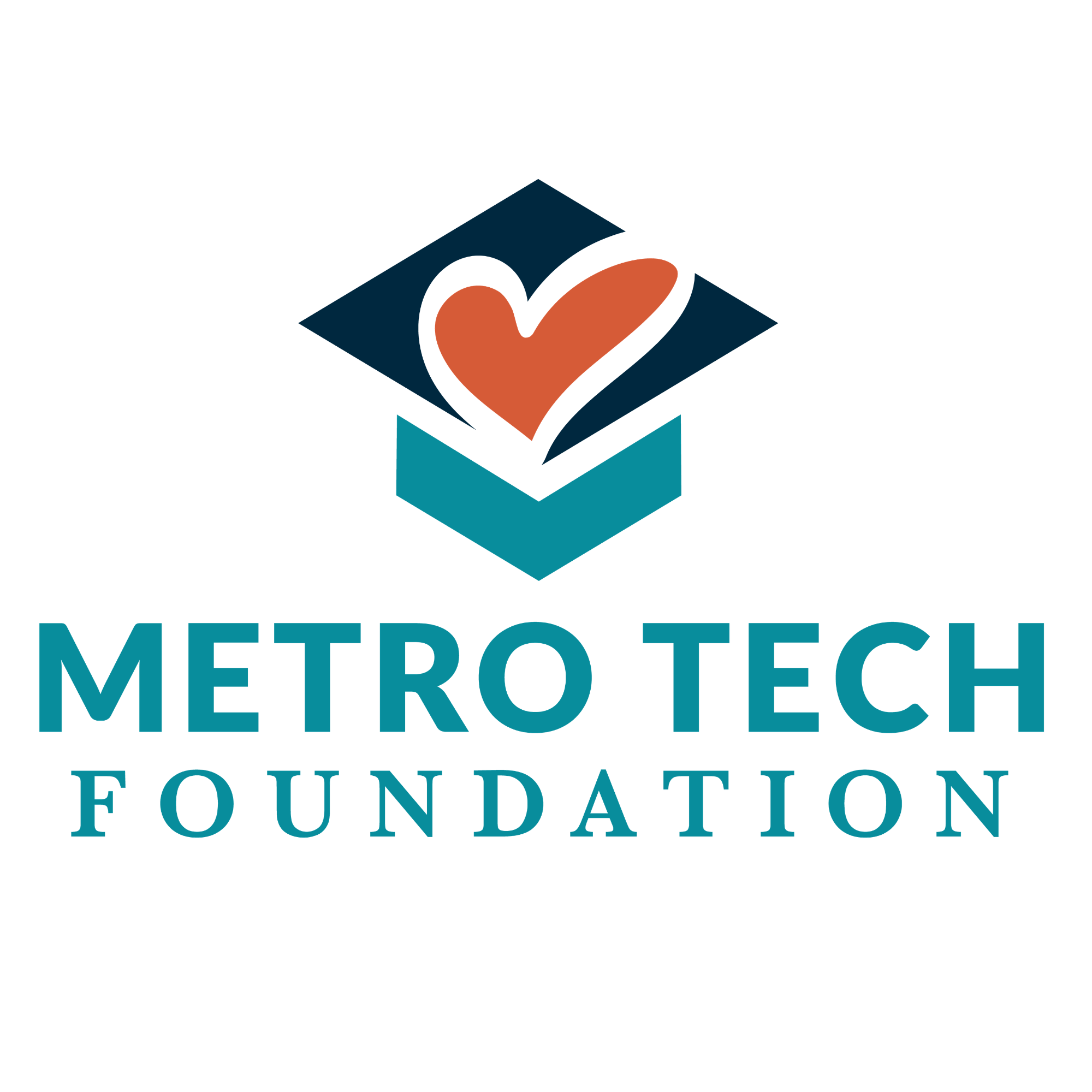 Metro Technology Center Foundation logo with stacked words and an abstract geometric icon.