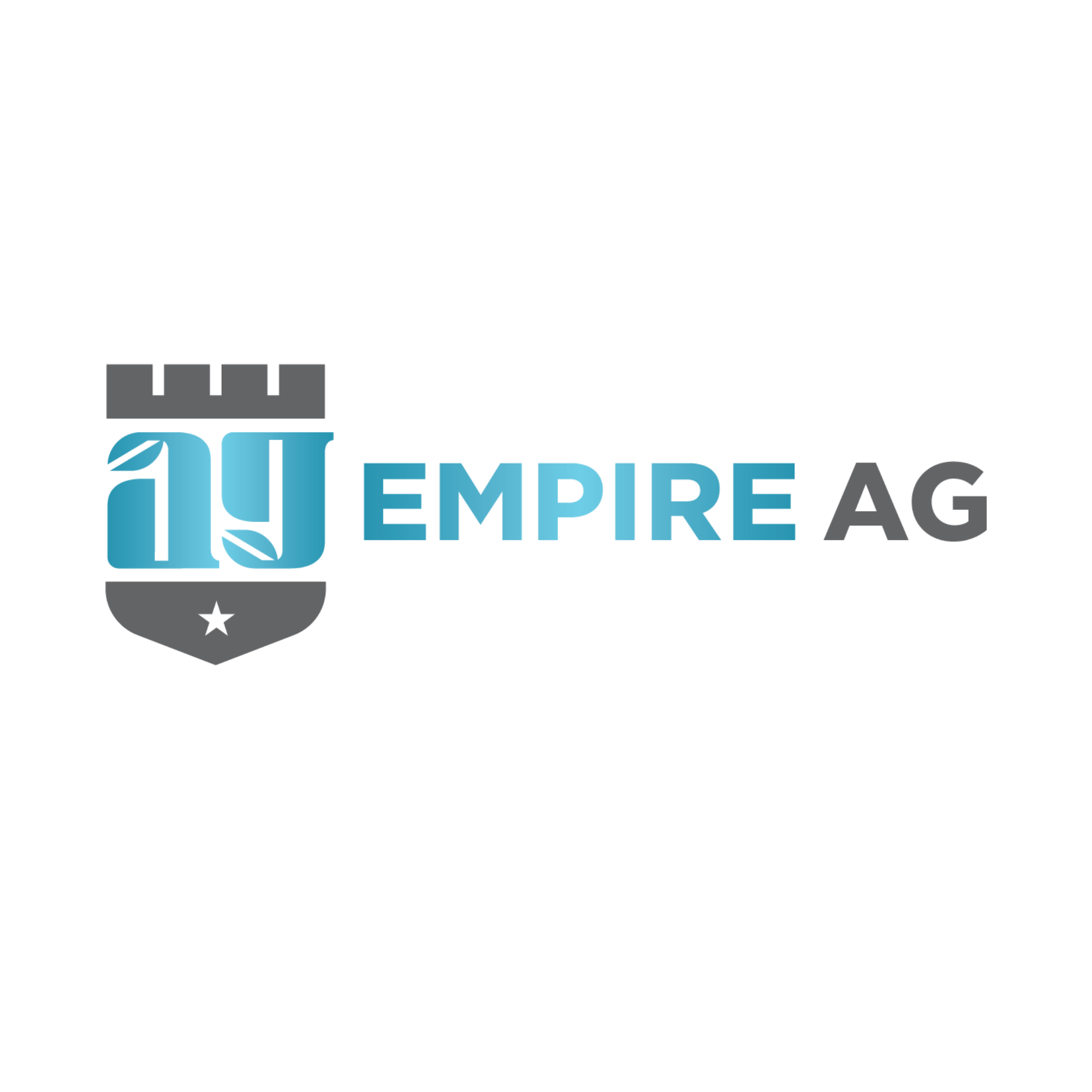 The Empire Ag logo with digital and technological design elements.