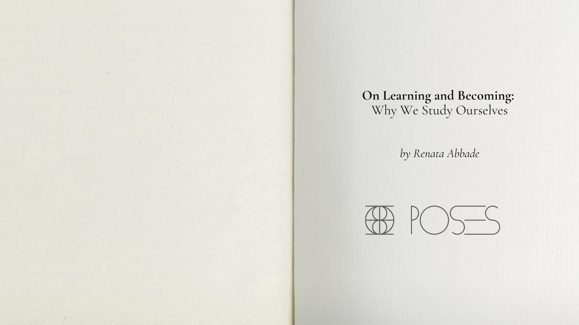 On Learning and Becoming