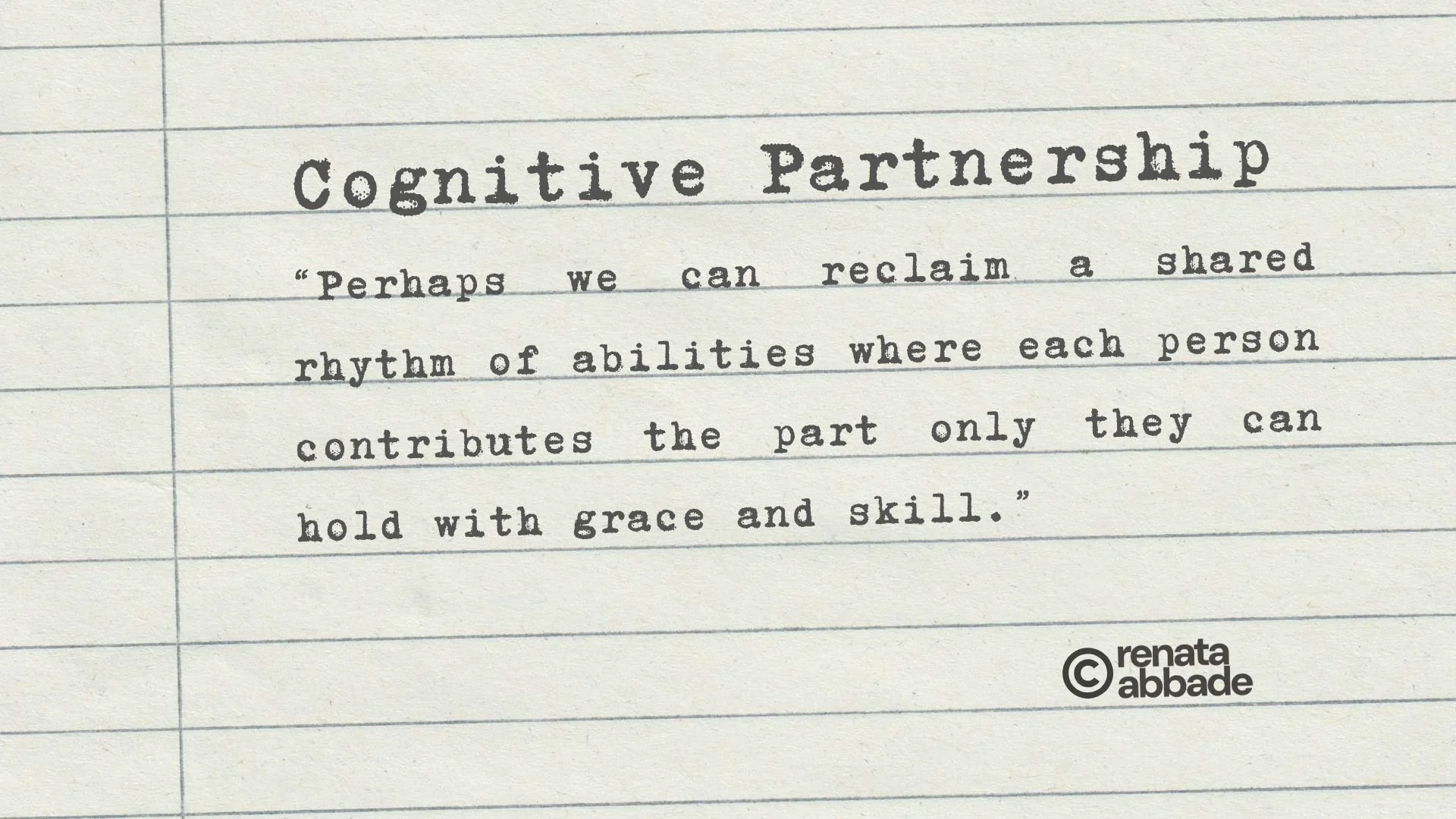 Cognitive Partnership