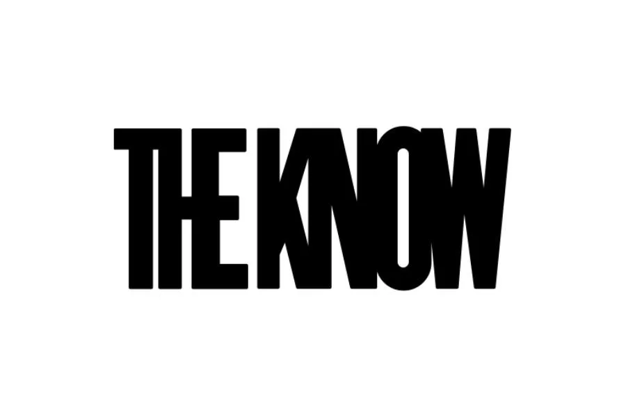 Black text that reads 'THE KNOW' on a white background.
