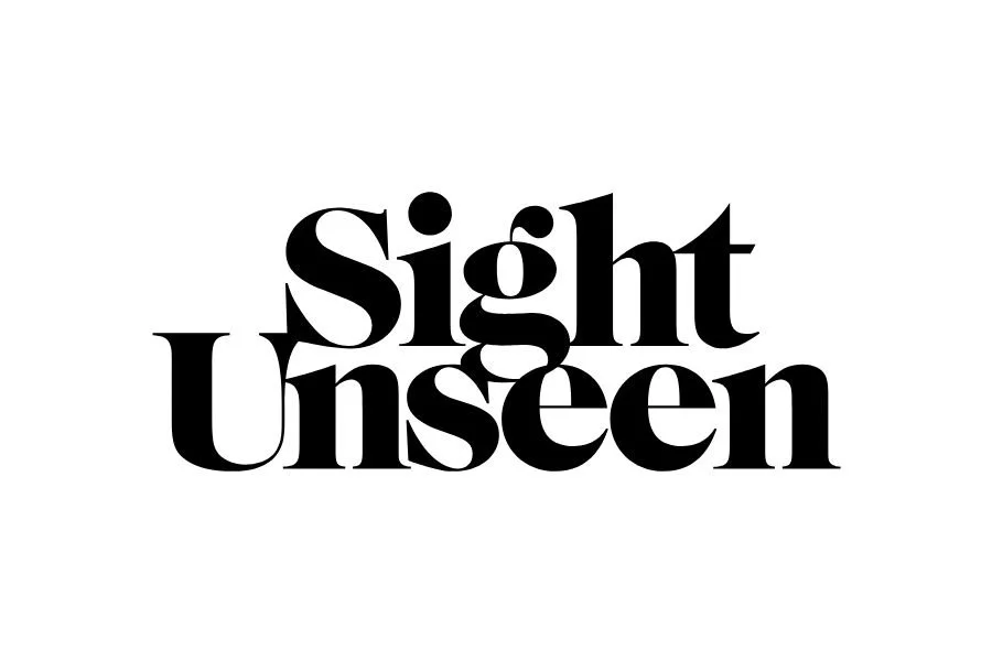 The words "Sight Unseen" in bold black text on a white background.