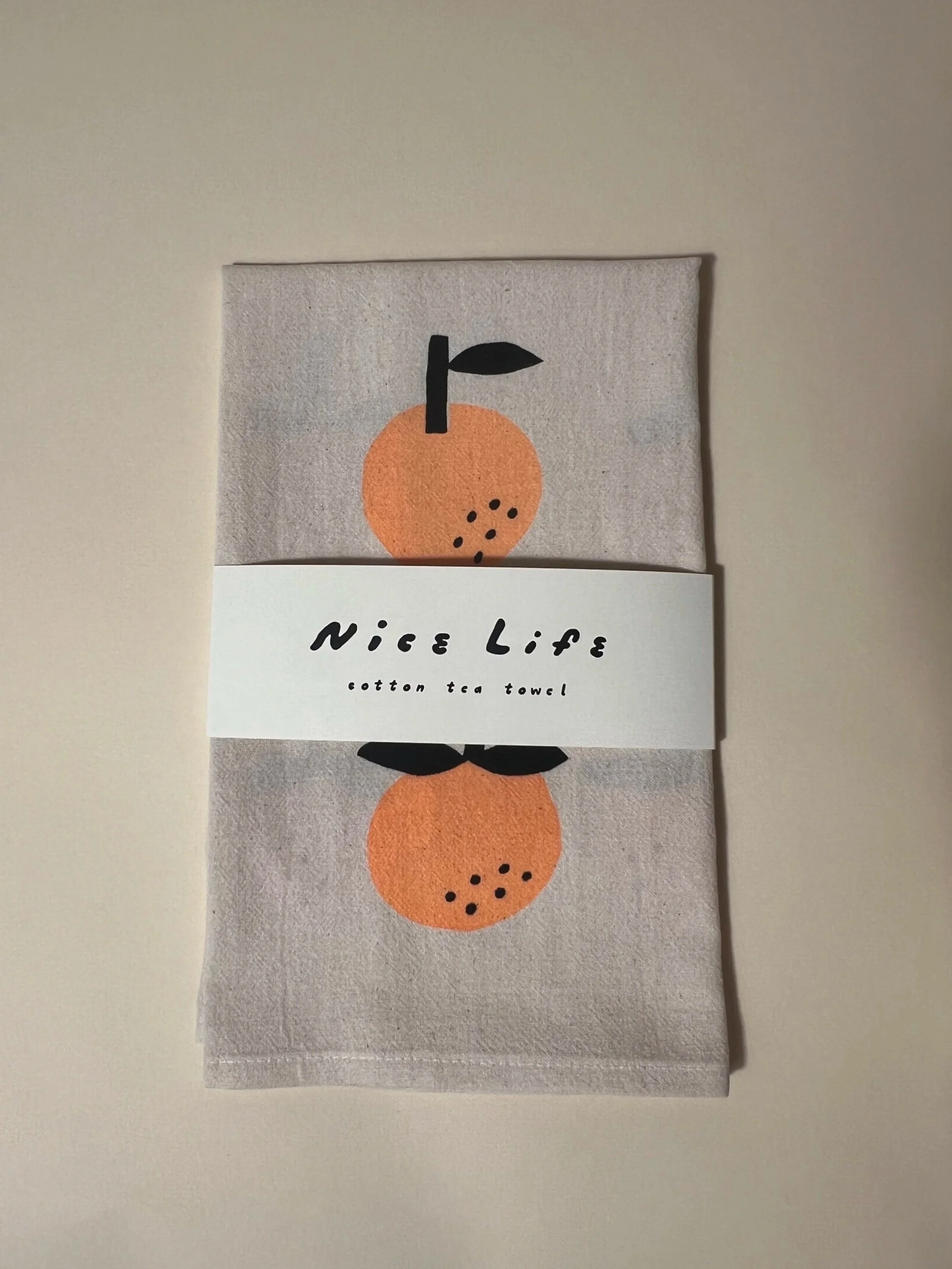 Orange Tea Towel