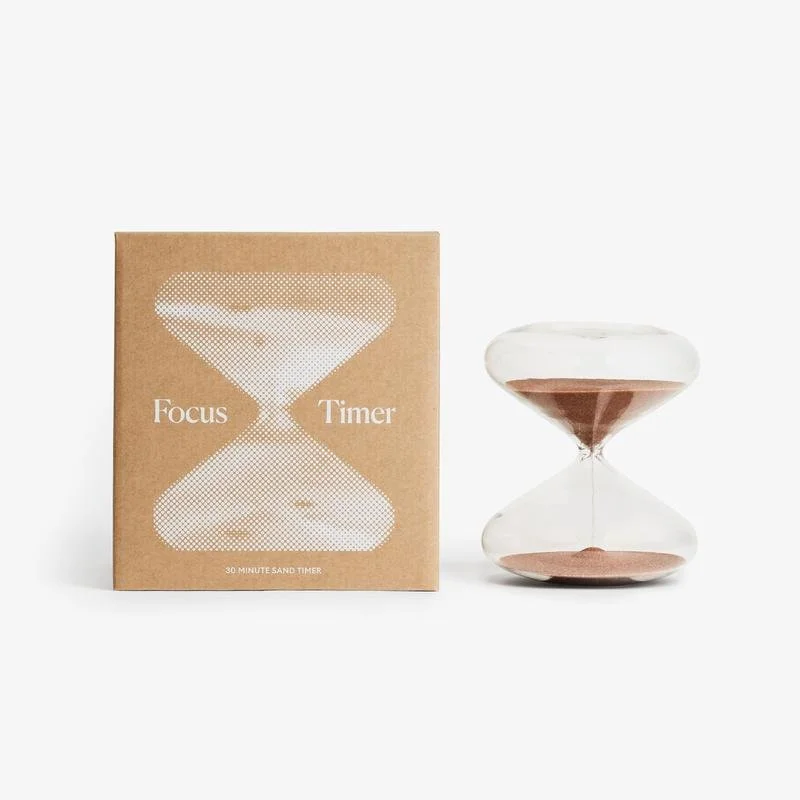 Mindful Focus Hourglass 30 Minutes - Glass Sand Timer