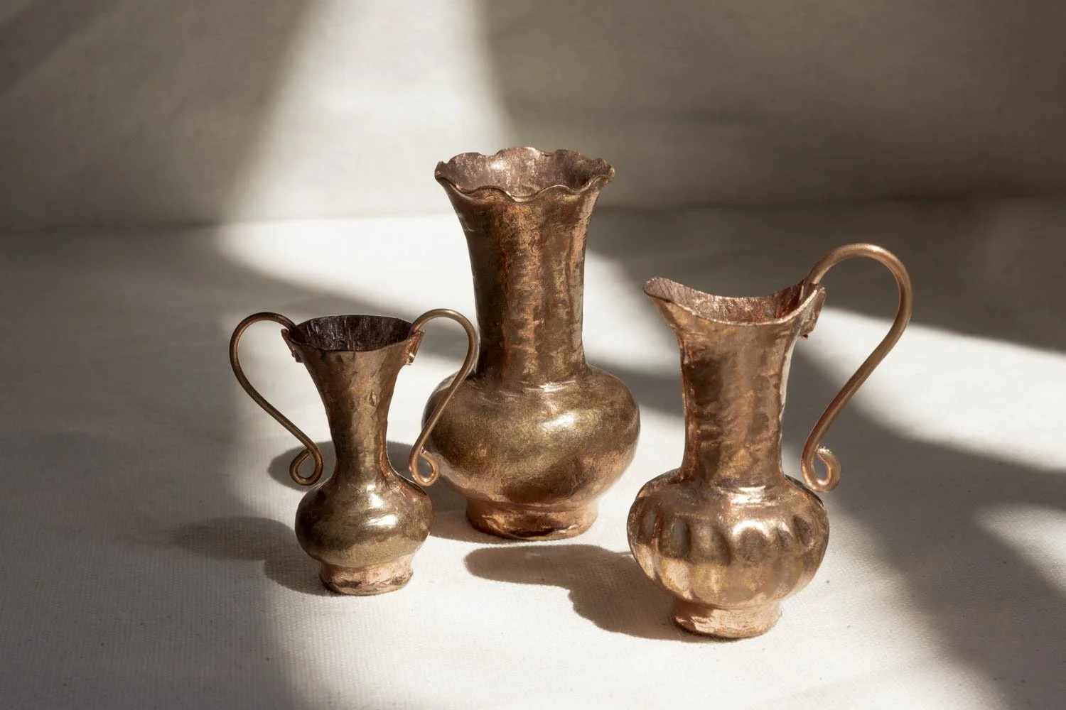 Mini Copper Vase Set of 3
