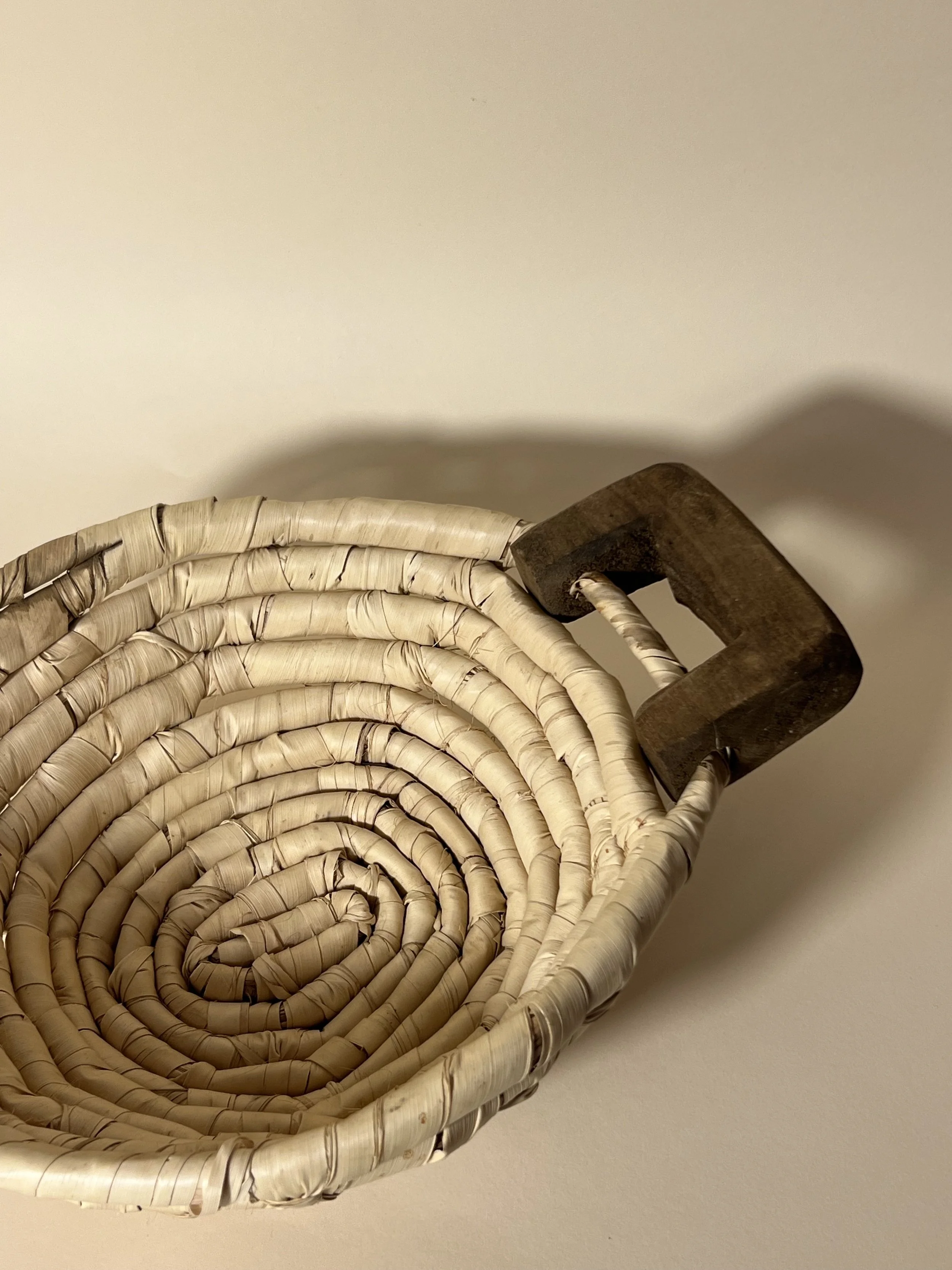 Basket with square handles