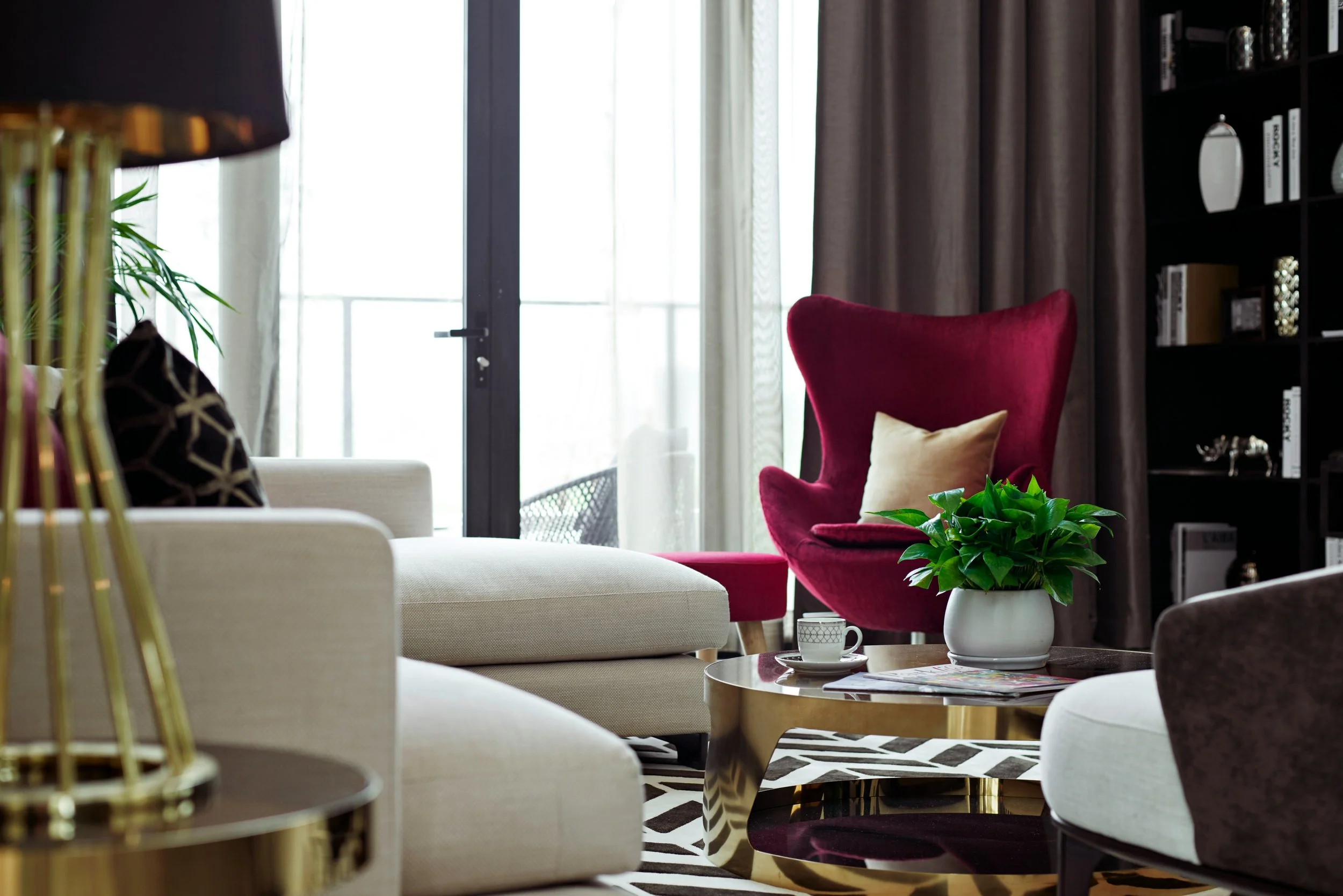 Hollywood Glam Interior Design Style Living Room