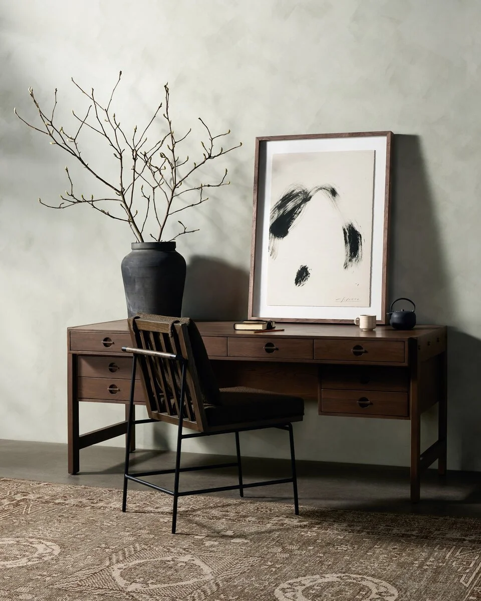 modern rustic oakley desk four hands
