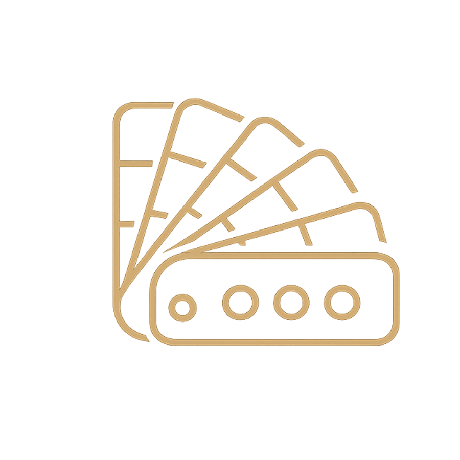 Illustration of four leaf springs for vehicle suspension, showing the different sizes and shapes of leaf springs with a simple outline design.