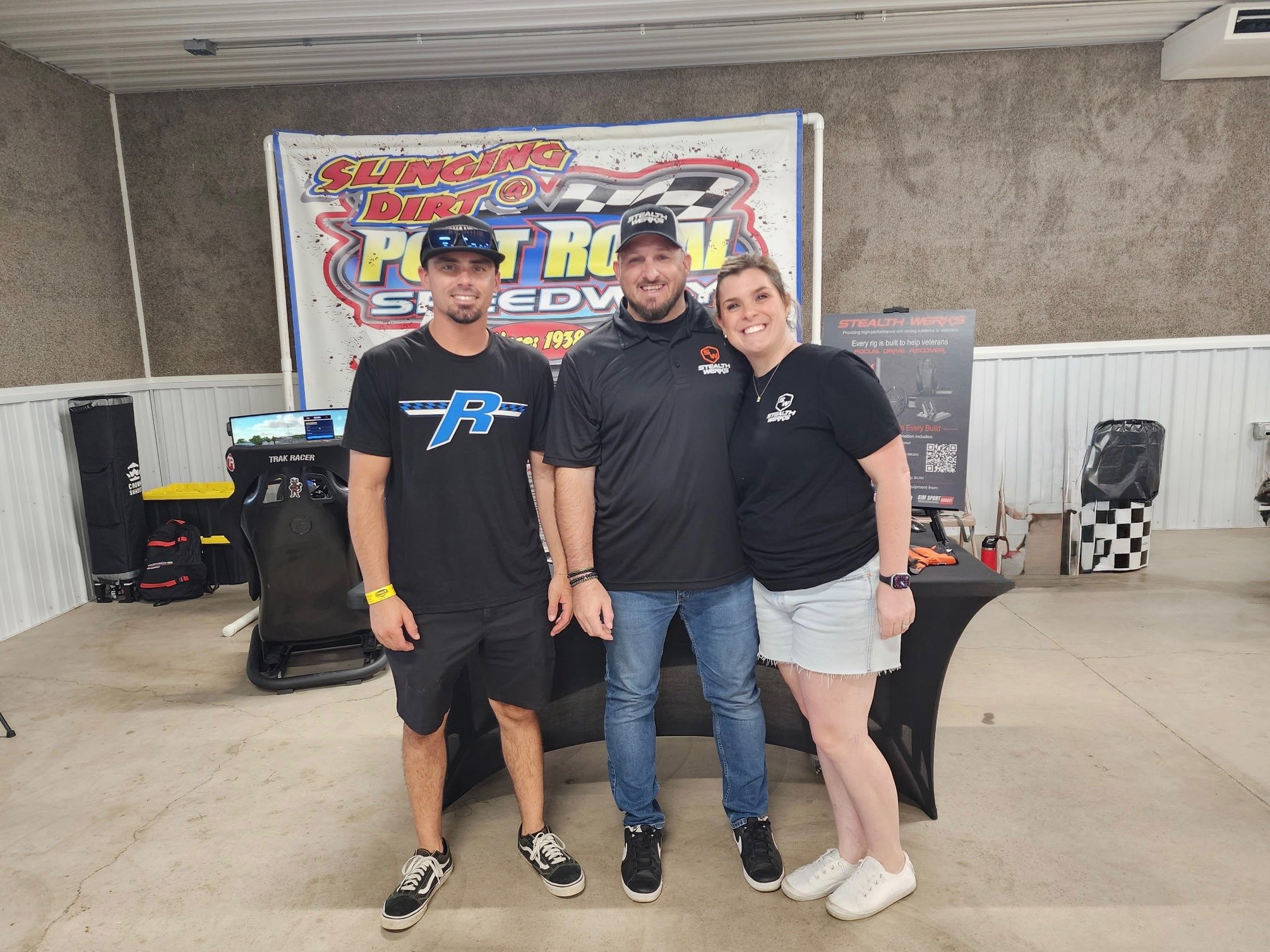 Me, Corinne and Justin Peck at Port Royal Speedway