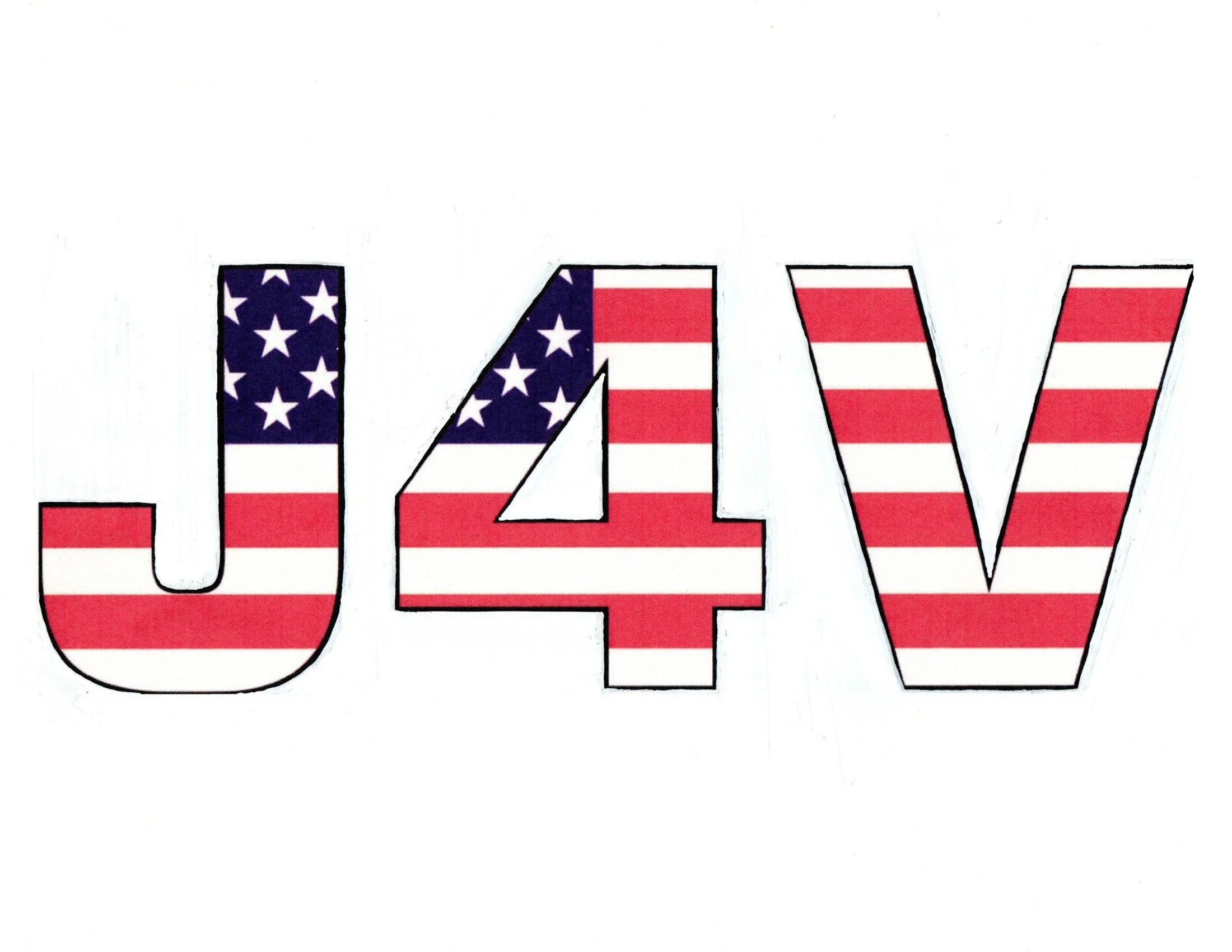 J4V logo with American flag design
