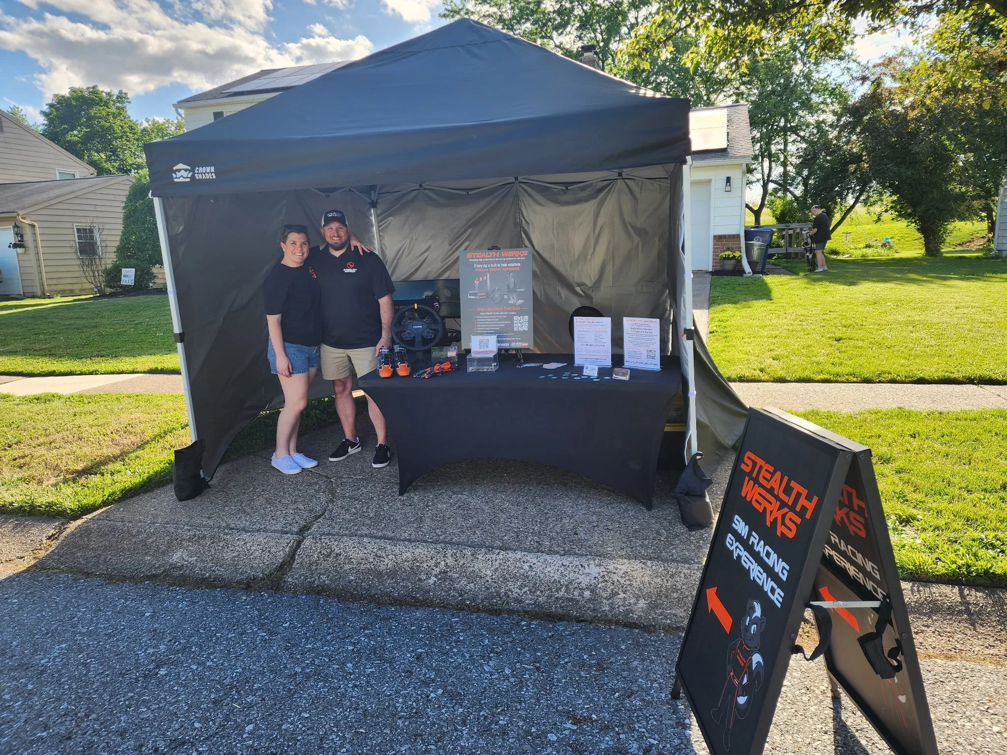 First setup in front of our house